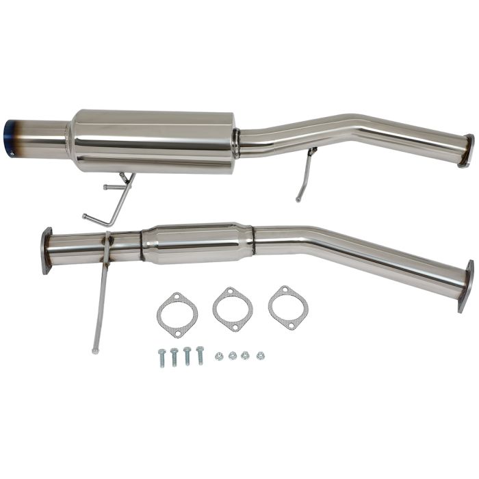 4" 4 inch 1989-1994 Nissan 240SX 2.4L Burnt Tip Blue Muffler Catback Exhaust System