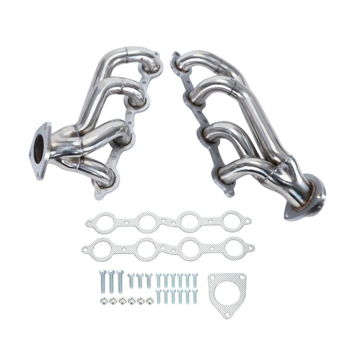 Shorty Header Exhaust for 2002-2013 Chevy GMC Truck SUV 4.8L 5.3L 6.0L 6.2L