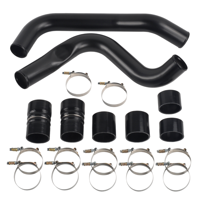 Black 3" Intercooler Pipe & Boot Kit For 1999.5-2003 Ford 7.3 7.3L Powerstroke