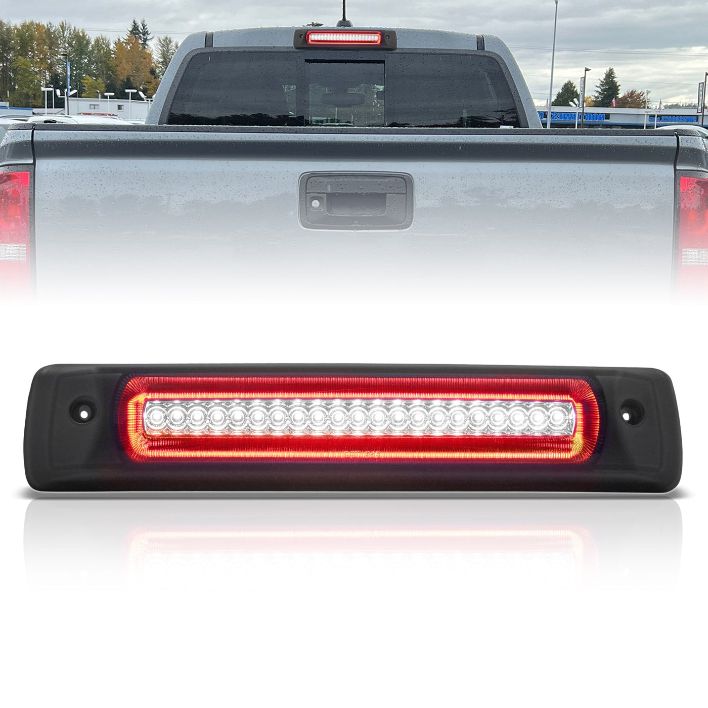 Chevrolet Colorado 2015-2022 / GMC Canyon 2015-2022 Strobe LED 3rd Brake Light Chrome Housing Smoke Len