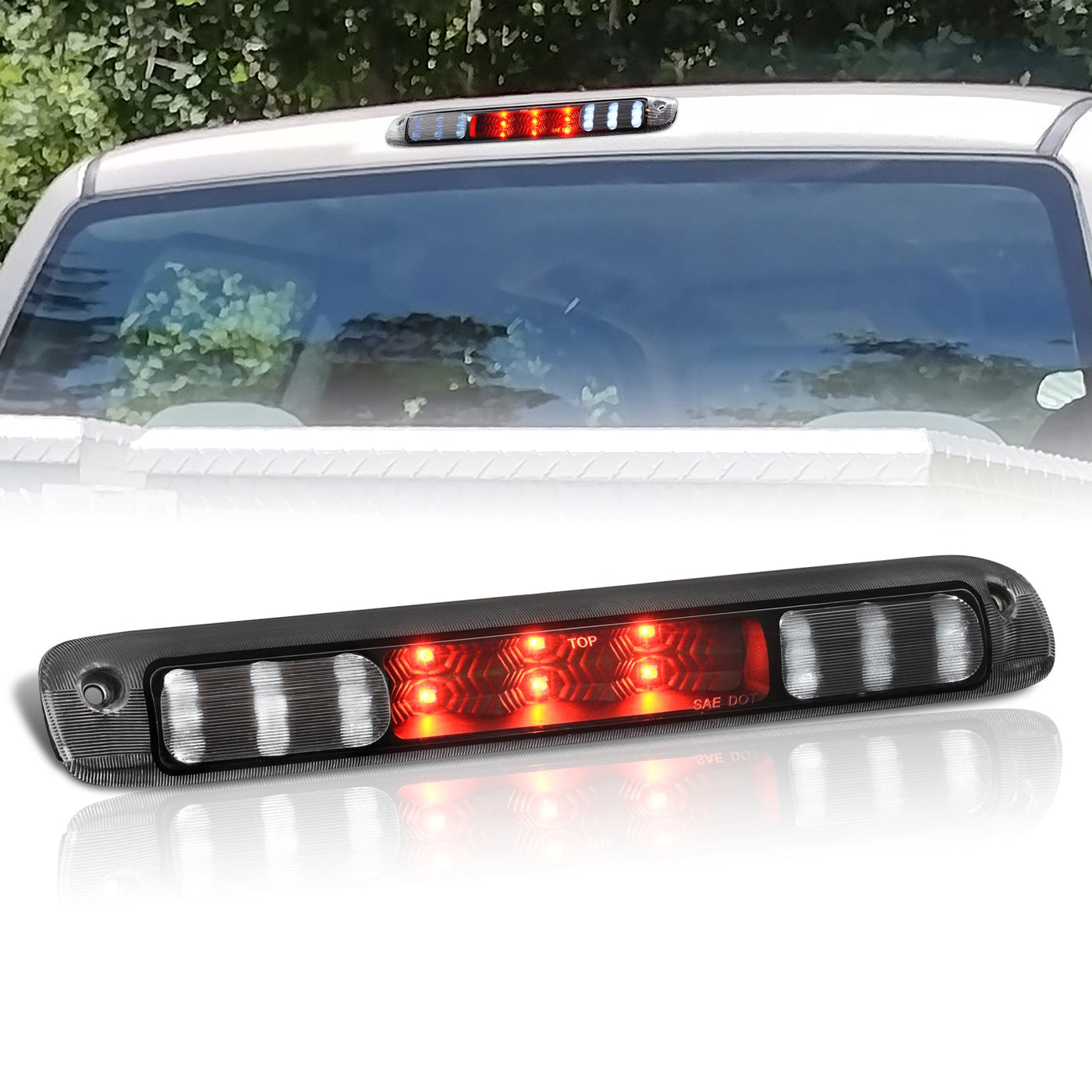 Chevrolet Silverado 1999-2006 / GMC Sierra 1999-2006 LED 3rd Brake Light Black Housing Clear Len