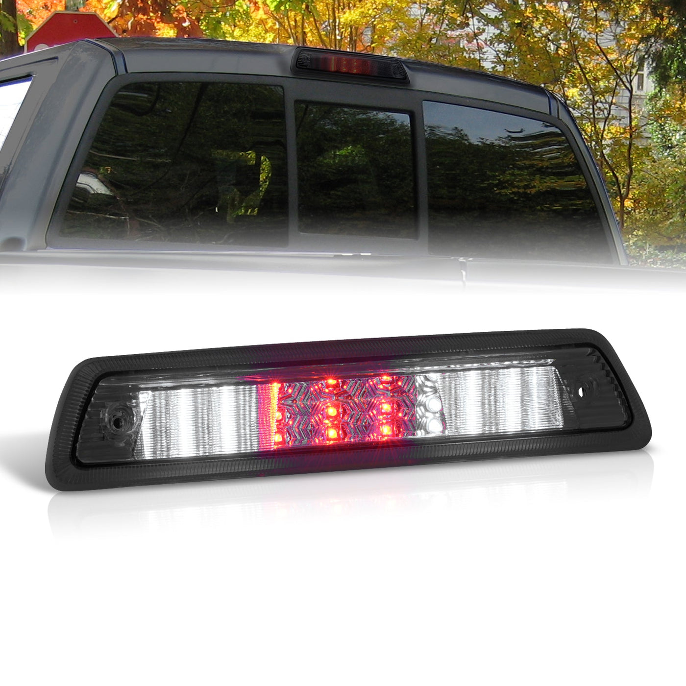 Ford F150 2009-2014 / Lincoln Mark LT 2010-2014 LED 3rd Brake Light Chrome Housing Smoke Len