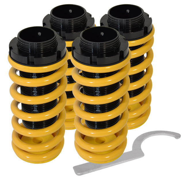 Acura Integra 1990-2001 / Honda Civic 1988-2000 / CRX 1988-1991 / Del Sol 1993-1997 Coilover Sleeves Kit Yellow (Black Sleeves)