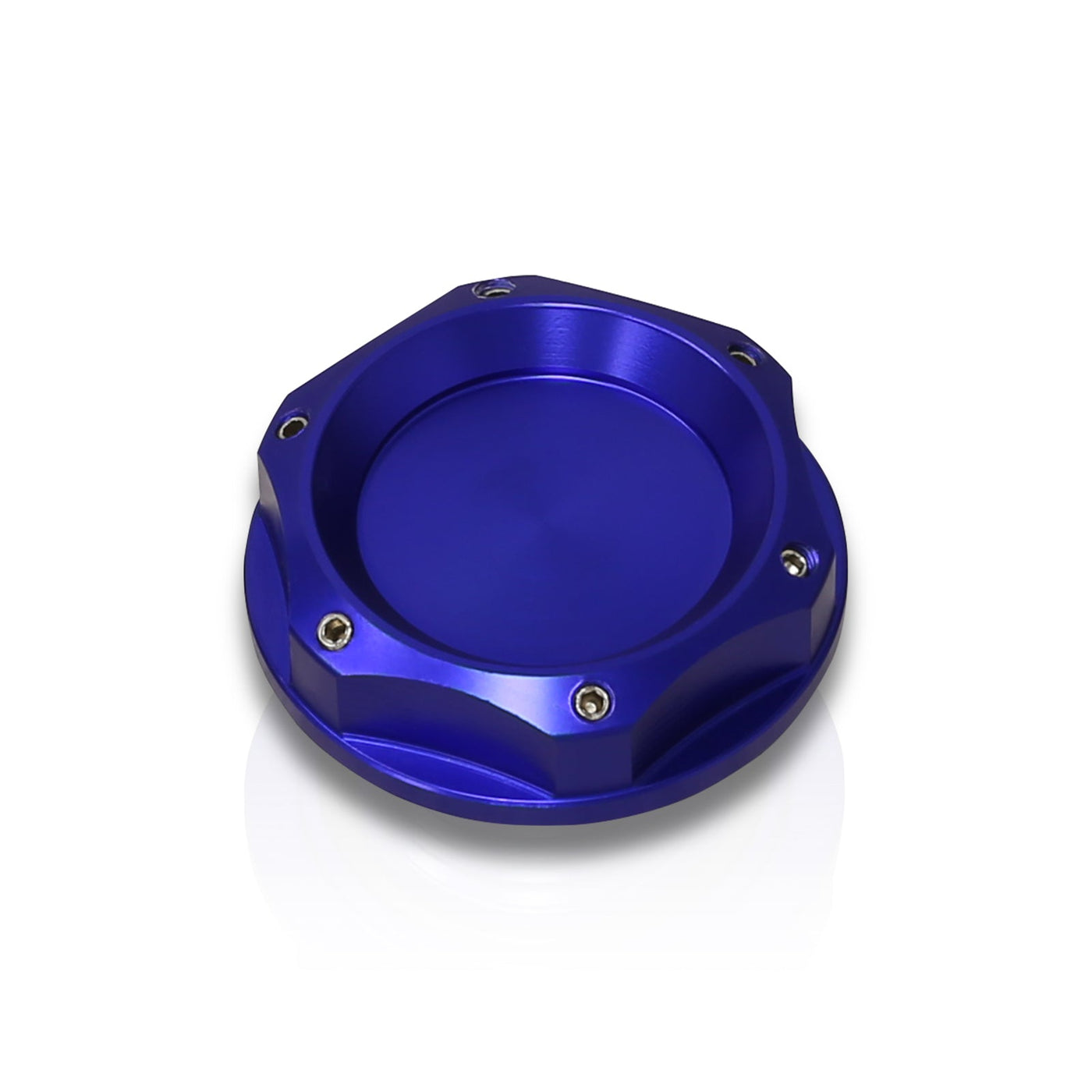 Mitsubishi Aluminum Round Circle Hole Style Oil Cap Blue