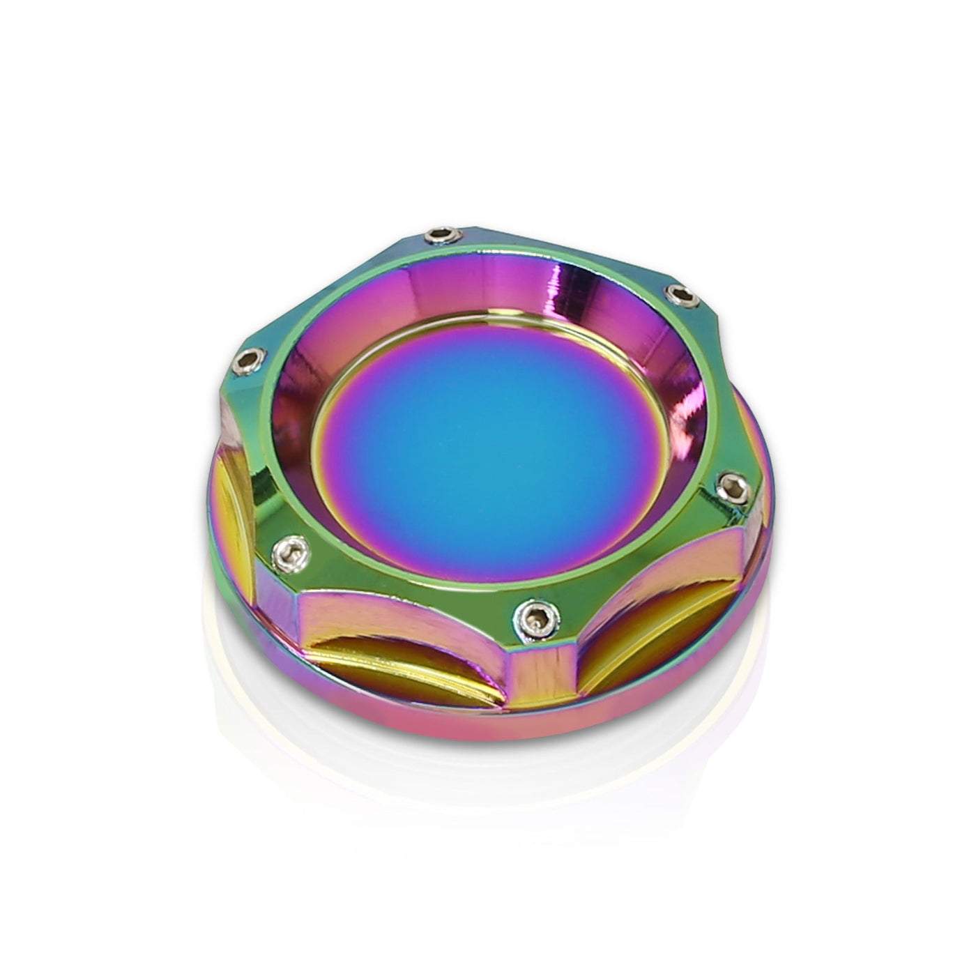 Mitsubishi Aluminum Round Circle Hole Style Oil Cap Neo Chrome