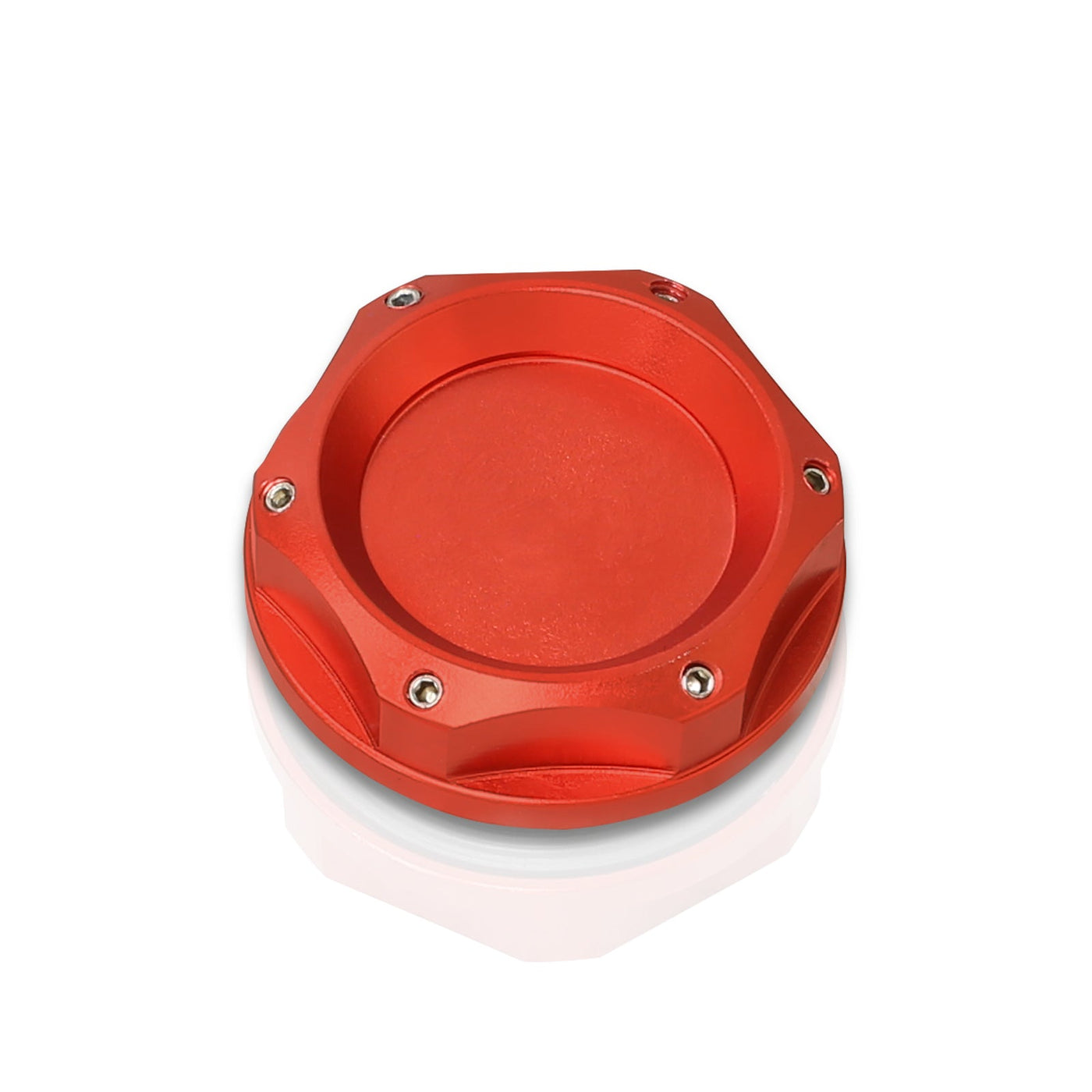 Mitsubishi Aluminum Round Circle Hole Style Oil Cap Red