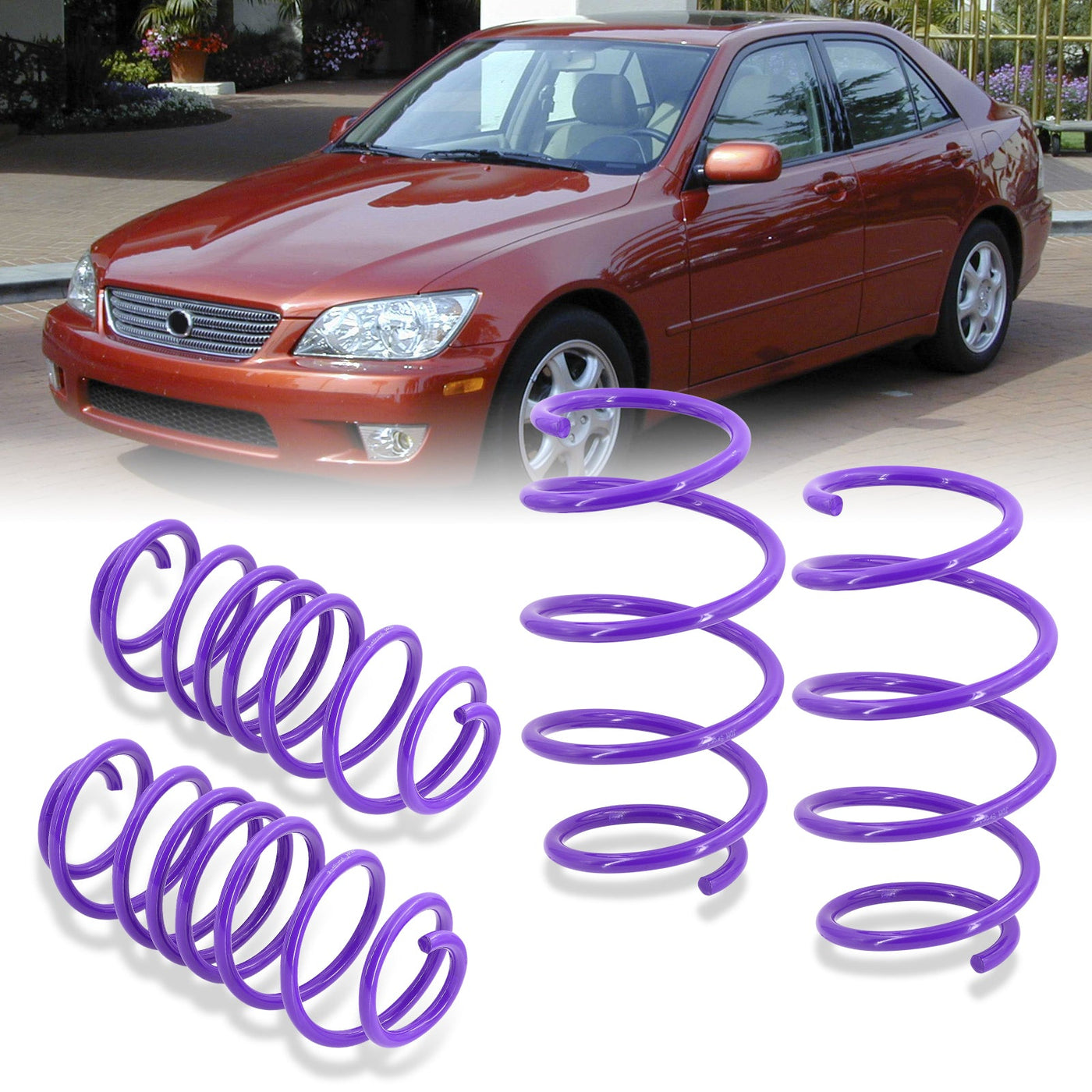 Lexus IS300 2001-2005 Lowering Springs Purple (Front ~2.0" / Rear ~2.0")