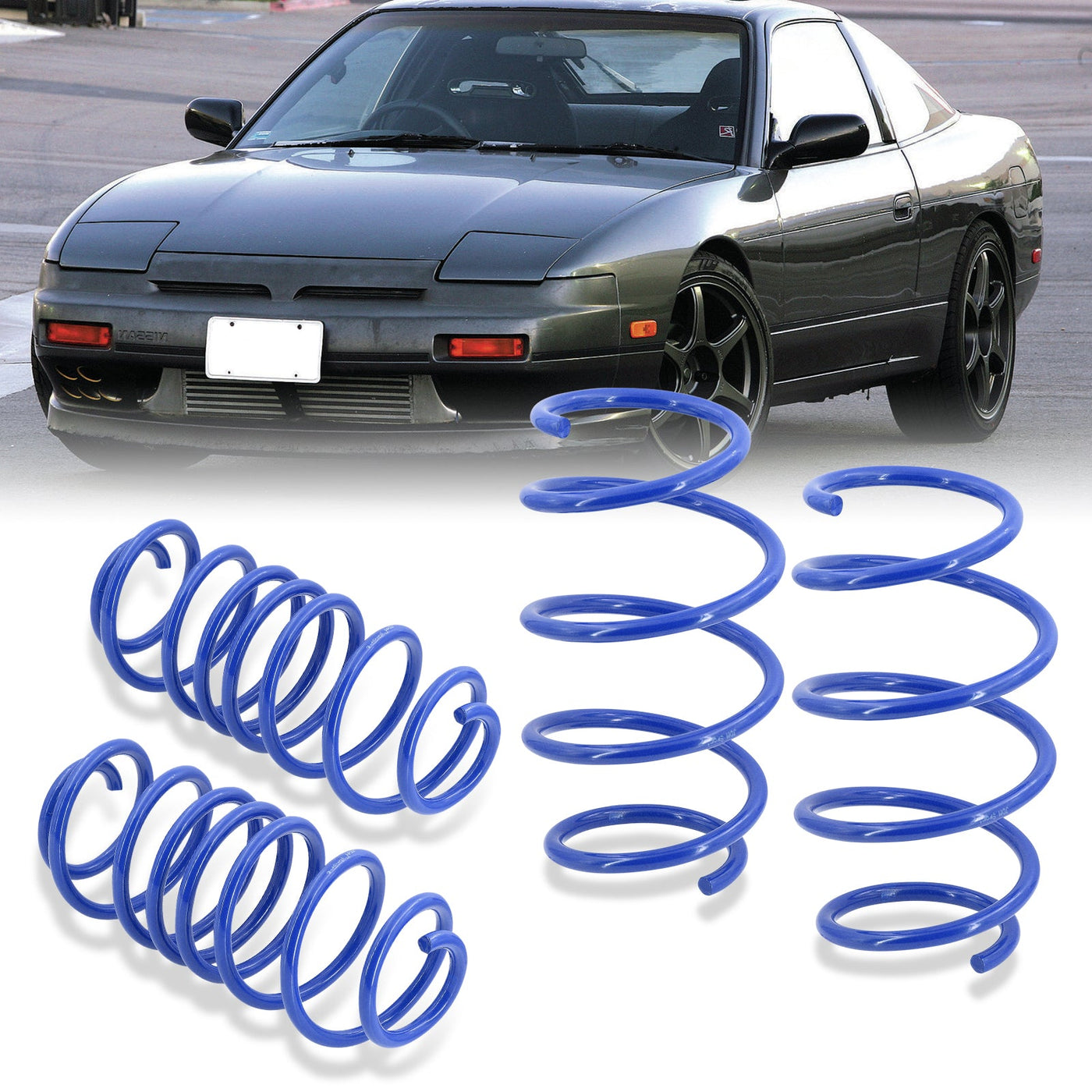 Nissan 240SX S13 1989-1994 Lowering Springs Blue (Front ~1.5" / Rear ~1.2")