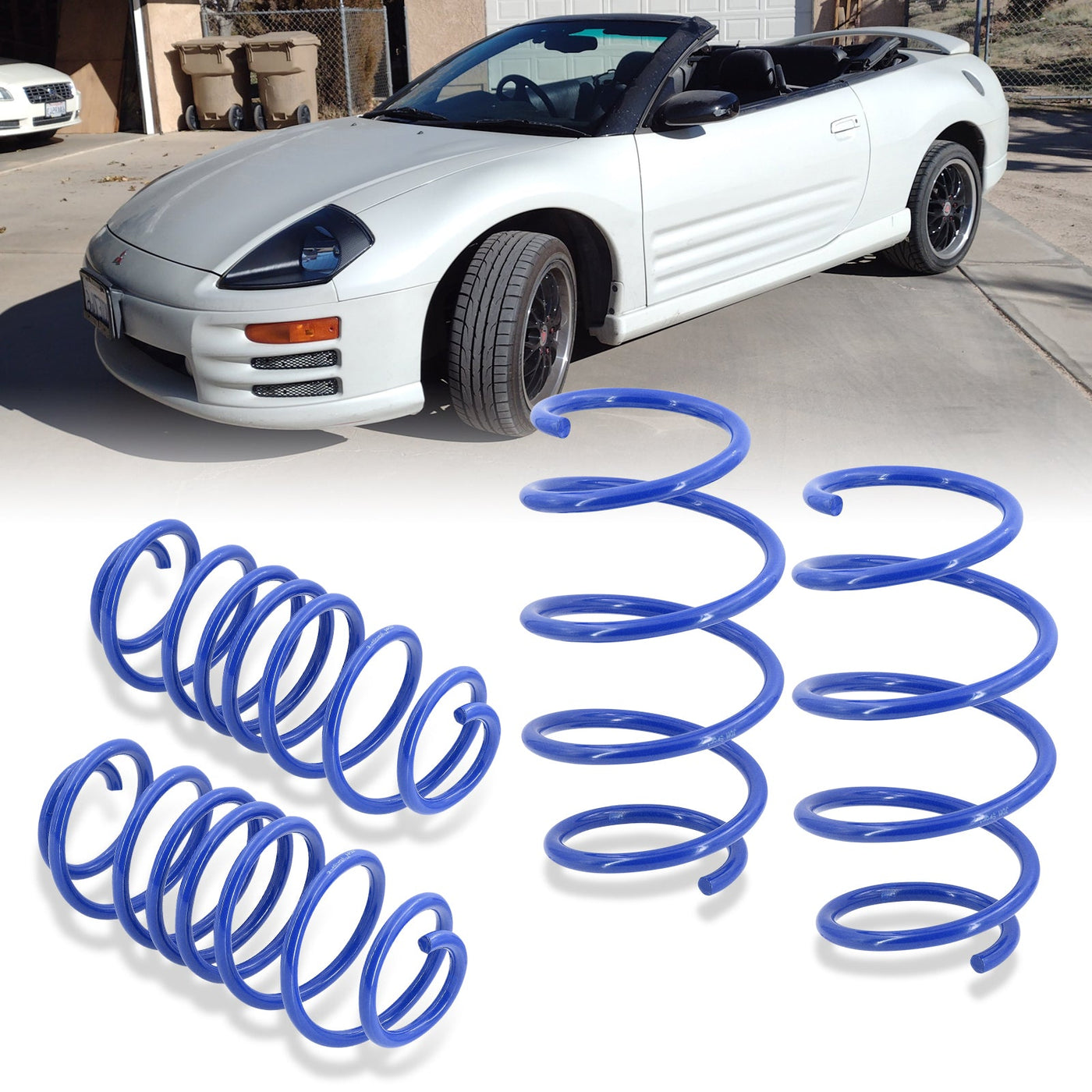 Mitsubishi Eclipse 2000-2005 Lowering Springs Blue (L4 Drop Front ~ 2.5" / Rear ~ 2.6") (V6 Drop Front ~1.7" / Rear ~1.5")