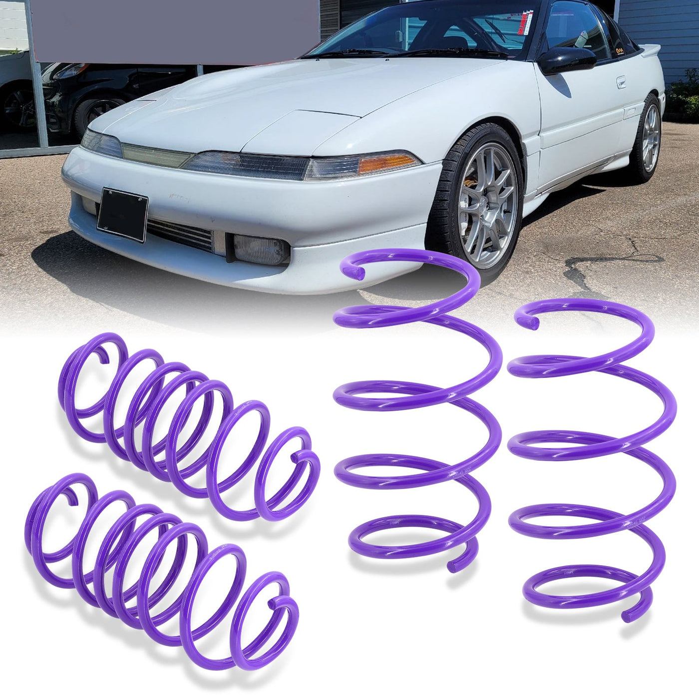 Mitsubishi Eclipse 1989-1994 Lowering Springs Purple (Front ~ 2.0" / Rear ~ 2.0")