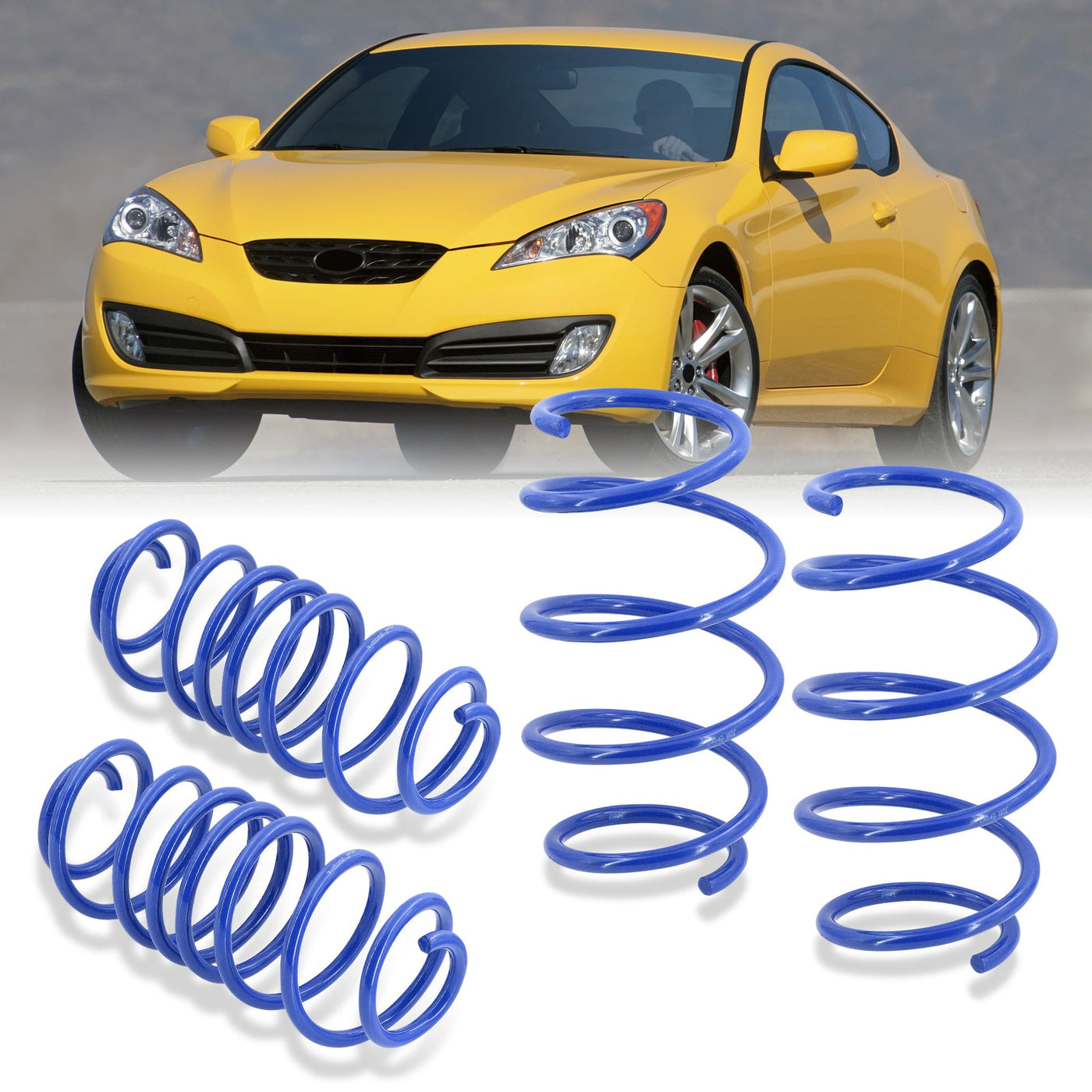 Hyundai Genesis Coupe 2010-2016 Lowering Springs Blue (Front ~1.5" / Rear ~1.2")