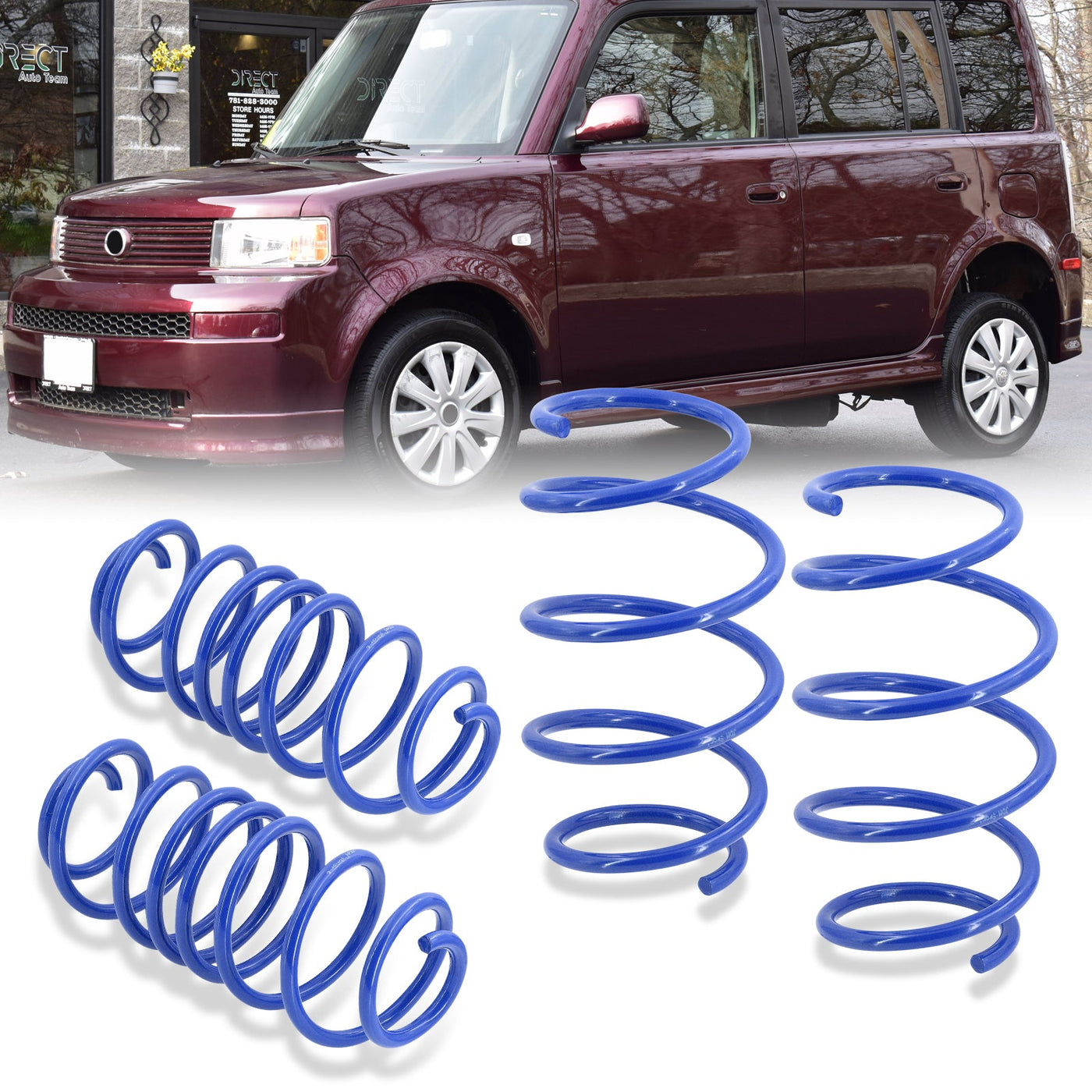 Scion xB 2004-2006 Lowering Springs Blue (Front ~1.25" / Rear ~1.25")