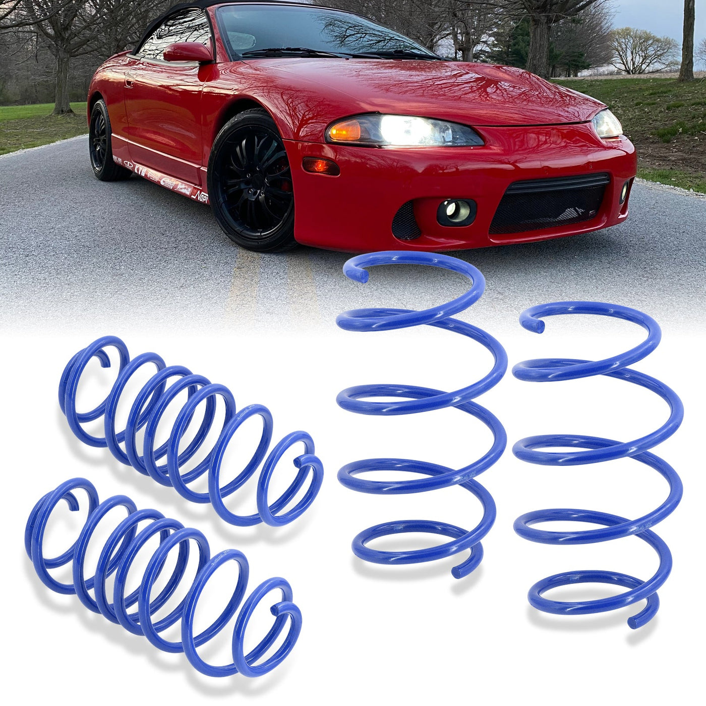 Mitsubishi Eclipse 1995-1999 / Eagle Talon 1995-1998 Lowering Springs Blue (Front ~2.5" / Rear ~2.5")