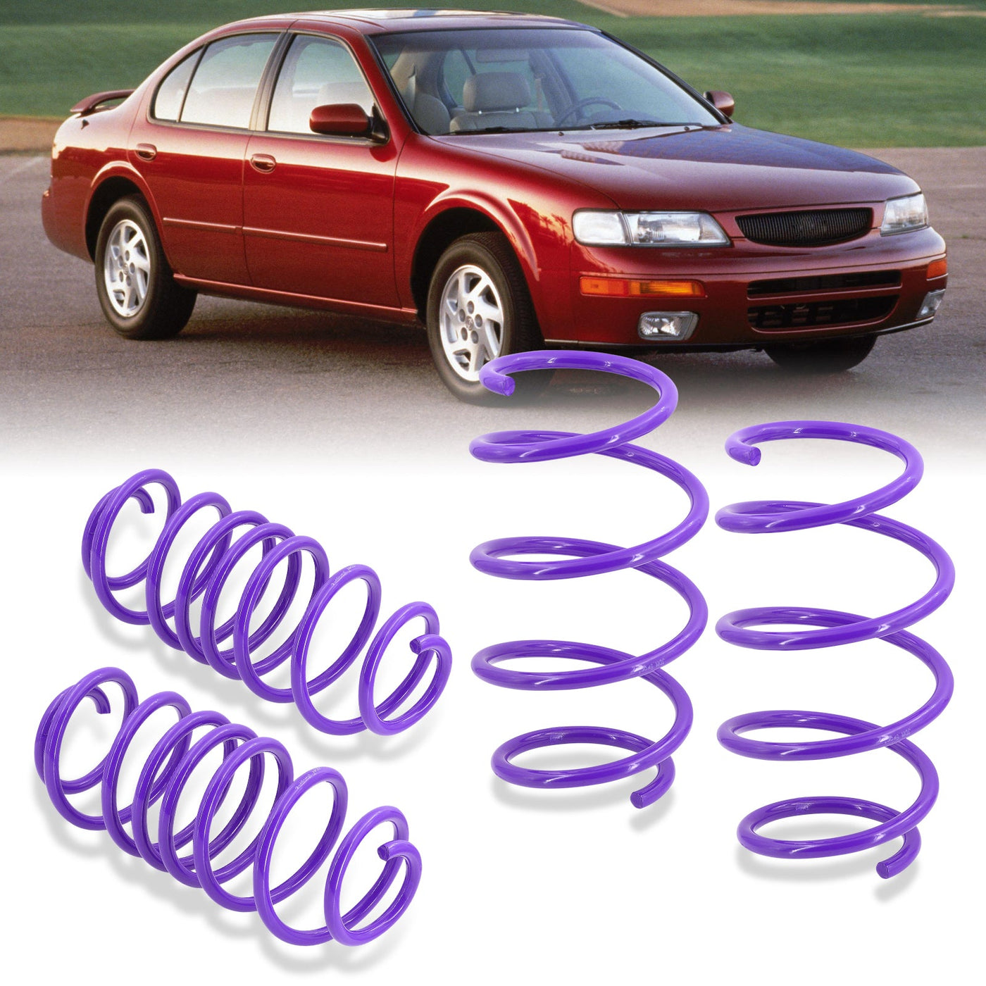 Nissan Maxima 1995-1999 Lowering Springs Purple (Front ~2.25" / Rear ~2.0")