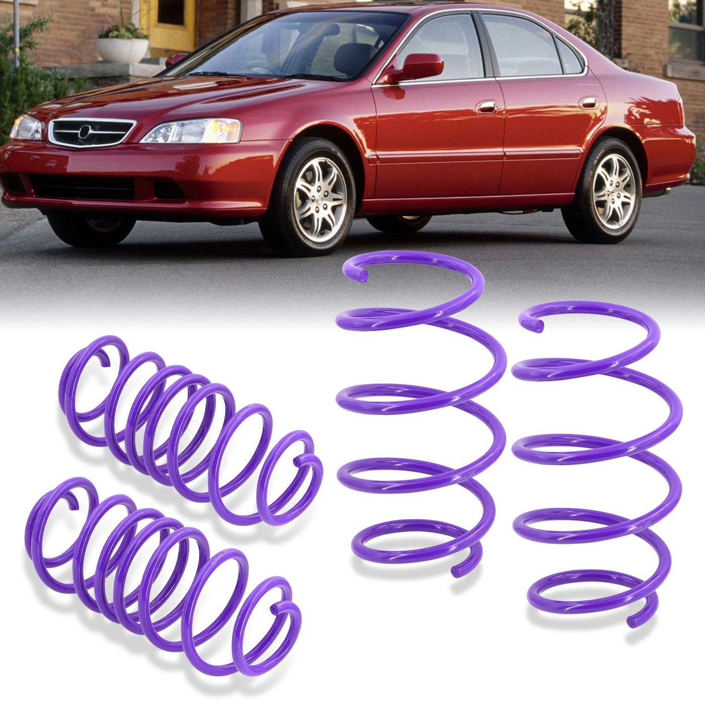 Acura TL 1998-2003 / CL 2001-2003 / Honda Accord 1998-2002 Lowering Springs Purple (Front ~2.25" / Rear ~2.25")