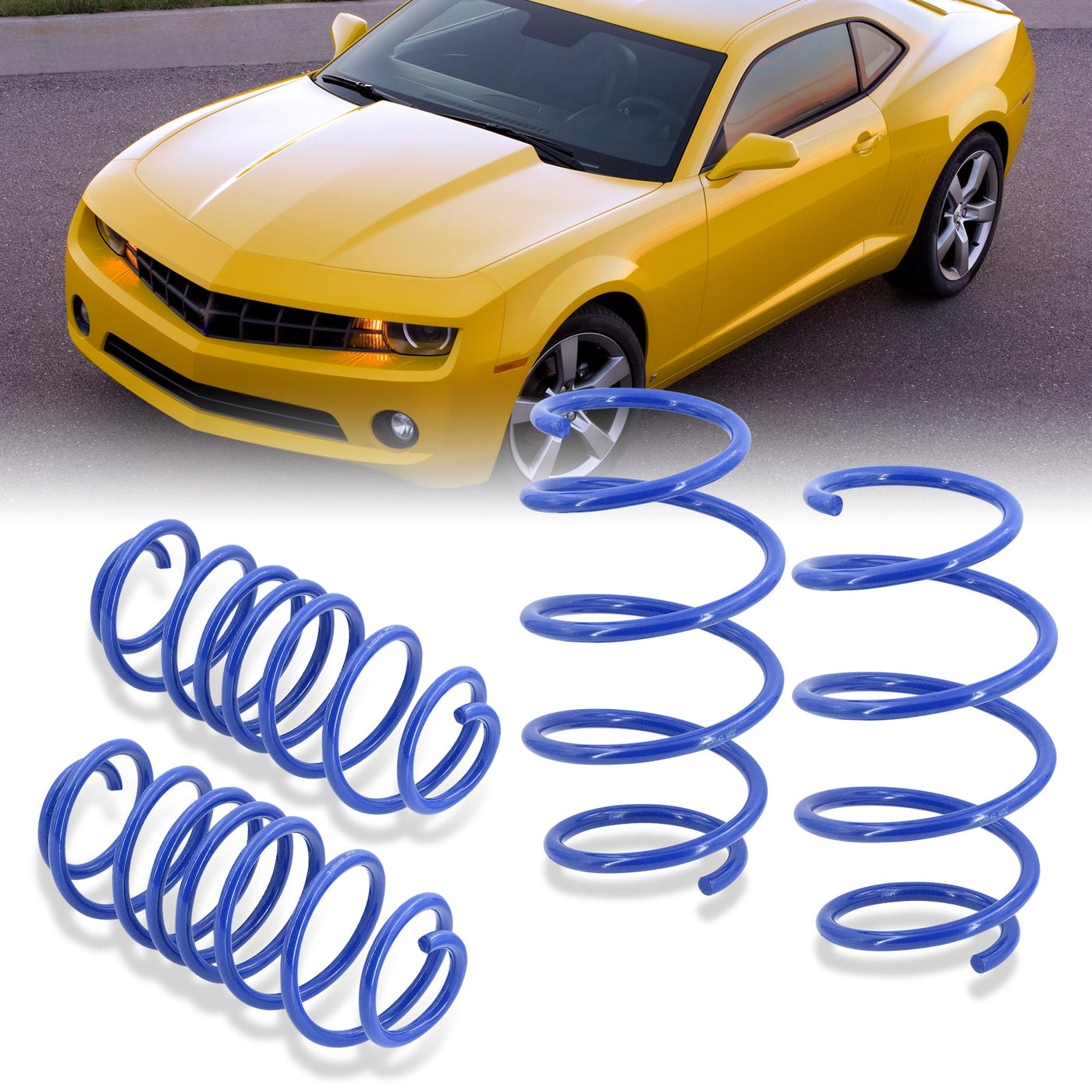 Chevy Camaro 3.6L V6 2010-2015 3.6L V6 Lowering Springs Blue (Front ~1.0" / Rear ~1.3")