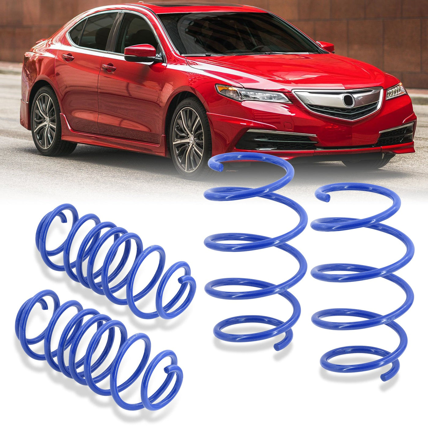 Acura TLX 2.4L 2015-2020 / Honda Accord 2013-2017 Lowering Springs Red (Front ~2.0" / Rear ~2.1")