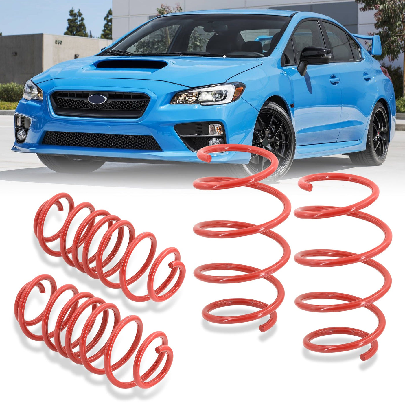 Subaru WRX / STI 2015-2021 Lowering Springs Red (Front ~1.0" / Rear ~1.0")