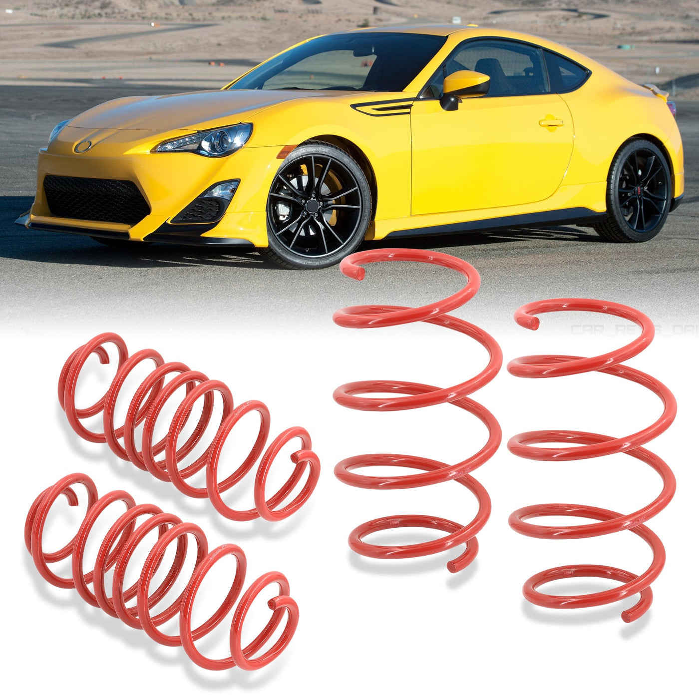 Scion FRS 2013-2016 / Toyota 86 2017-2020 / Subaru BRZ 2013-2020 Lowering Springs Red (Front ~2.0" / Rear ~2.1")