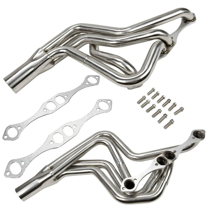 Stainless Header Exhaust Manifold for 1970-1987 Chevy 267-400 Small Block V8 Long Tube