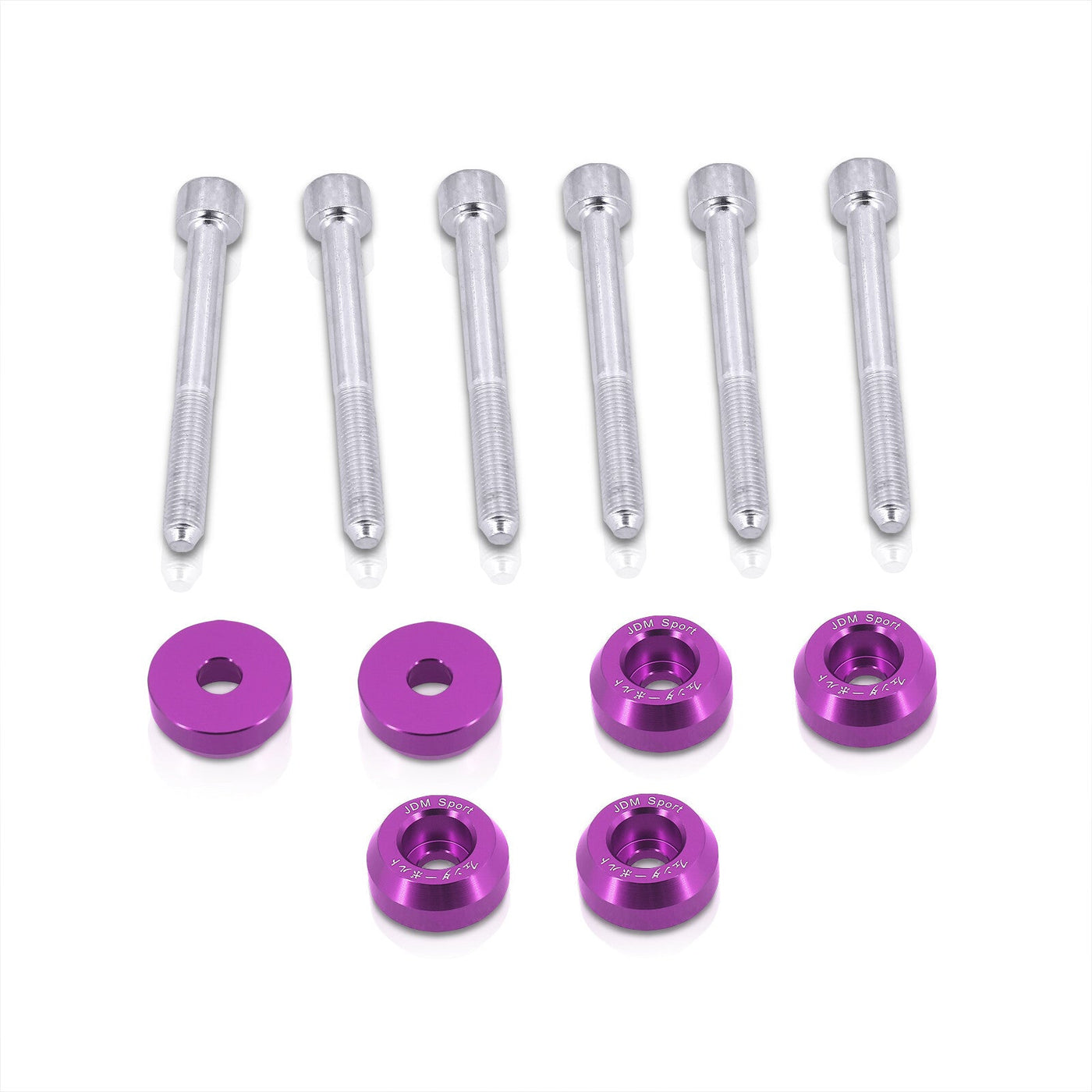 JDM Sport Acura Integra 1990-2001 / Honda Civic 1988-2000 / CRX 1988-1991 / Del Sol 1993-1997 Rear Lower Control Arms Dress Up Washers Bolt Kit Purple