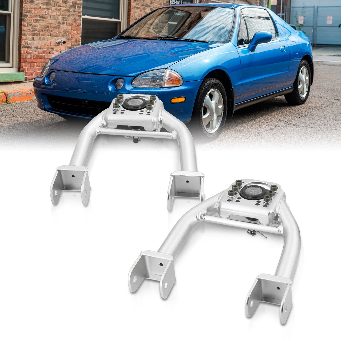 Acura Integra 1994-2001 / Honda Civic 1992-1995 / Del Sol 1993-1997 Front Upper Tubular Control Arms Camber Kit Silver