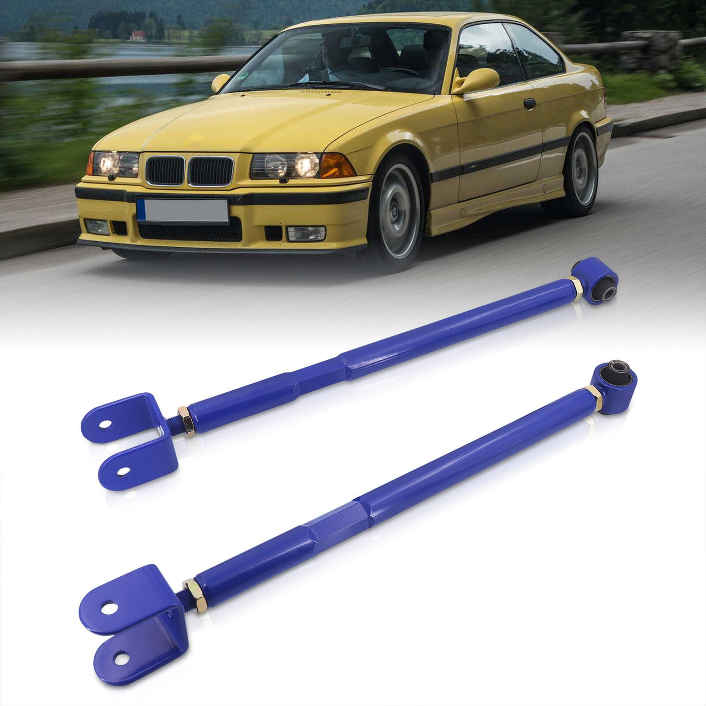 BMW 3 Series E36 E46 1992-2004 / Z4 E85 2003-2008 Rear Control Arms Camber Kit Blue