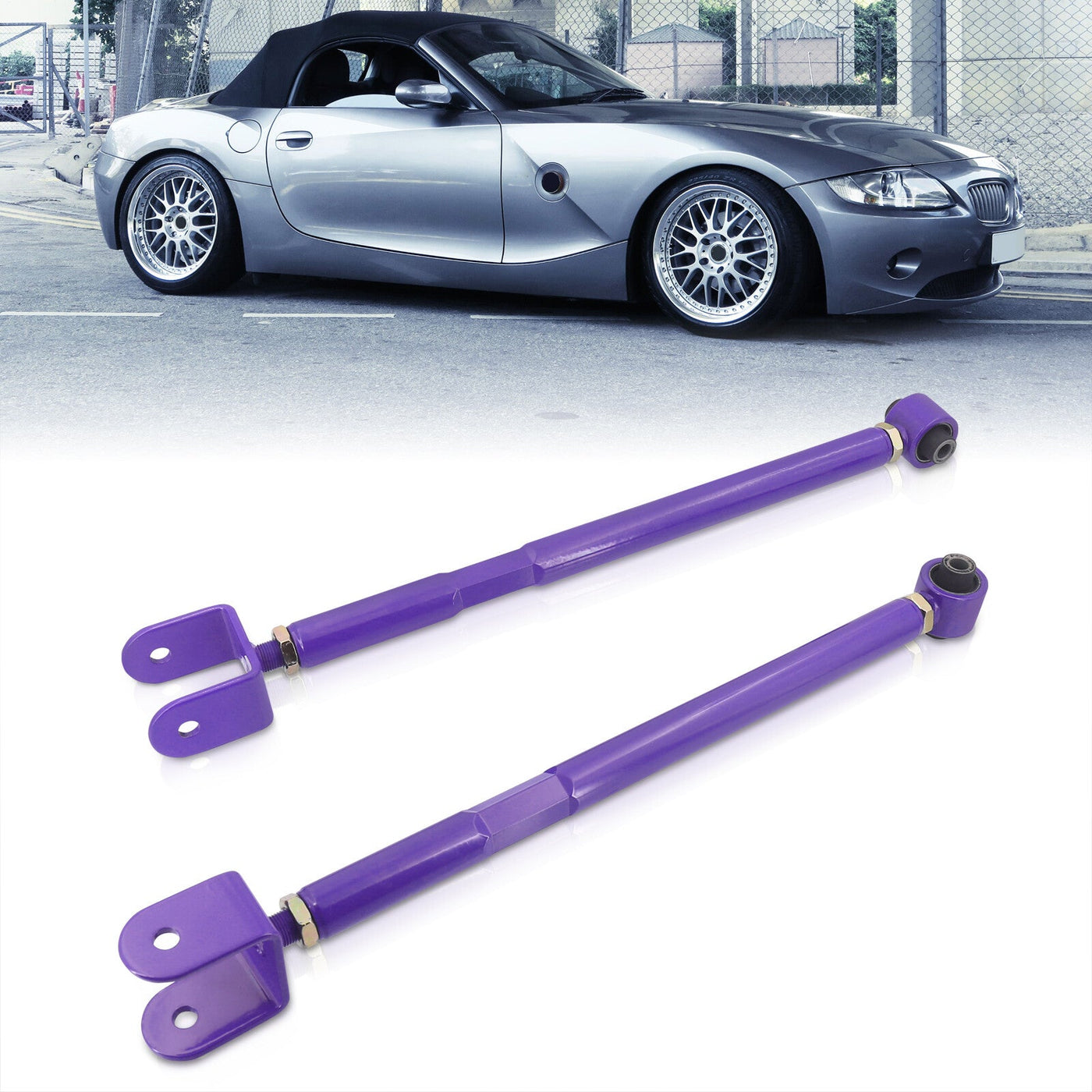 BMW 3 Series E36 E46 1992-2004 / Z4 E85 2003-2008 Rear Control Arms Camber Kit Purple