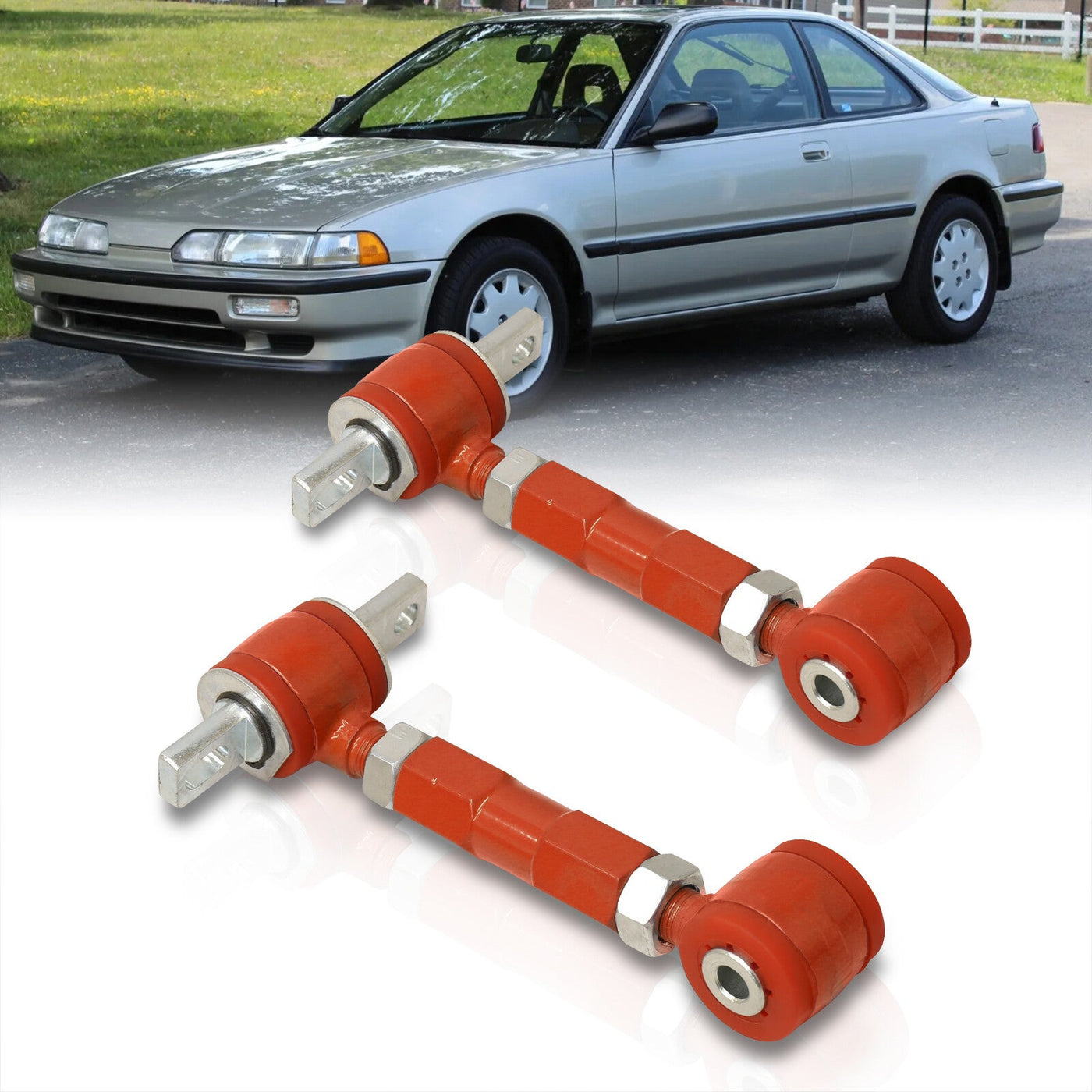 Acura Integra 1990-2001 / Honda Civic 1988-2000 / CRX 1988-1991 / Del Sol 1993-1997 Rear Control Arms Camber Kit Red (Version 2)