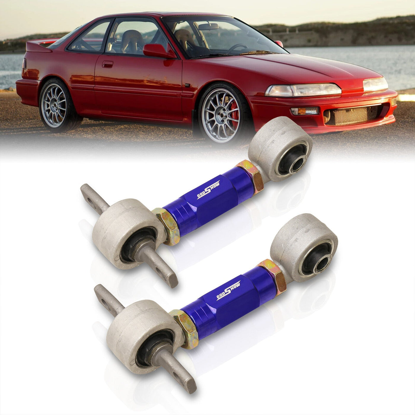 Acura Integra 1990-2001 / Honda Civic 1988-2000 / CRX 1988-1991 / Del Sol 1993-1997 Rear Control Arms Camber Kit Blue (Version 4)