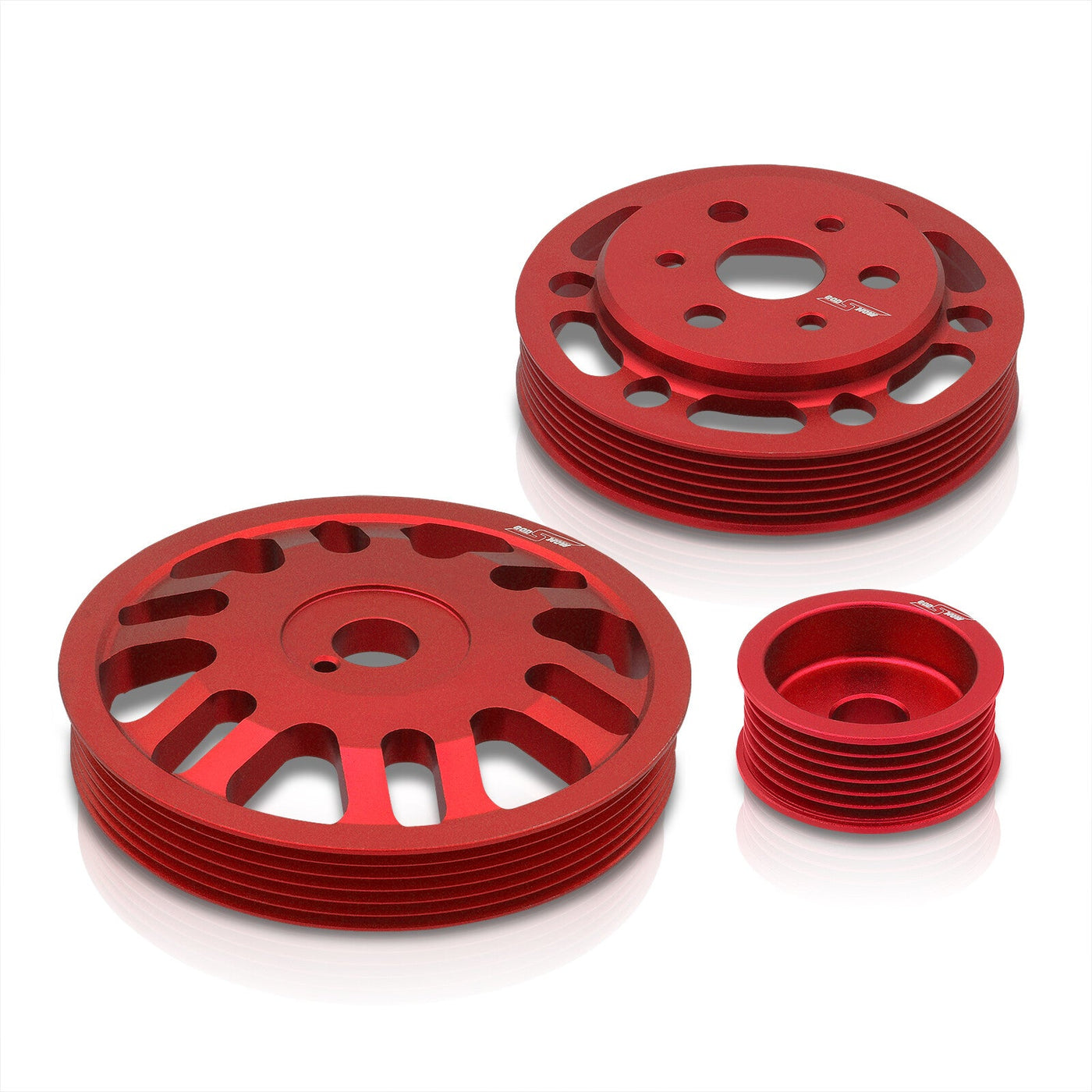 Scion FRS 2013-2016 / Toyota 86 2017-2020 / Subaru BRZ 2013-2020 Underdrive Crank Alternator Water Pump Pulley Red