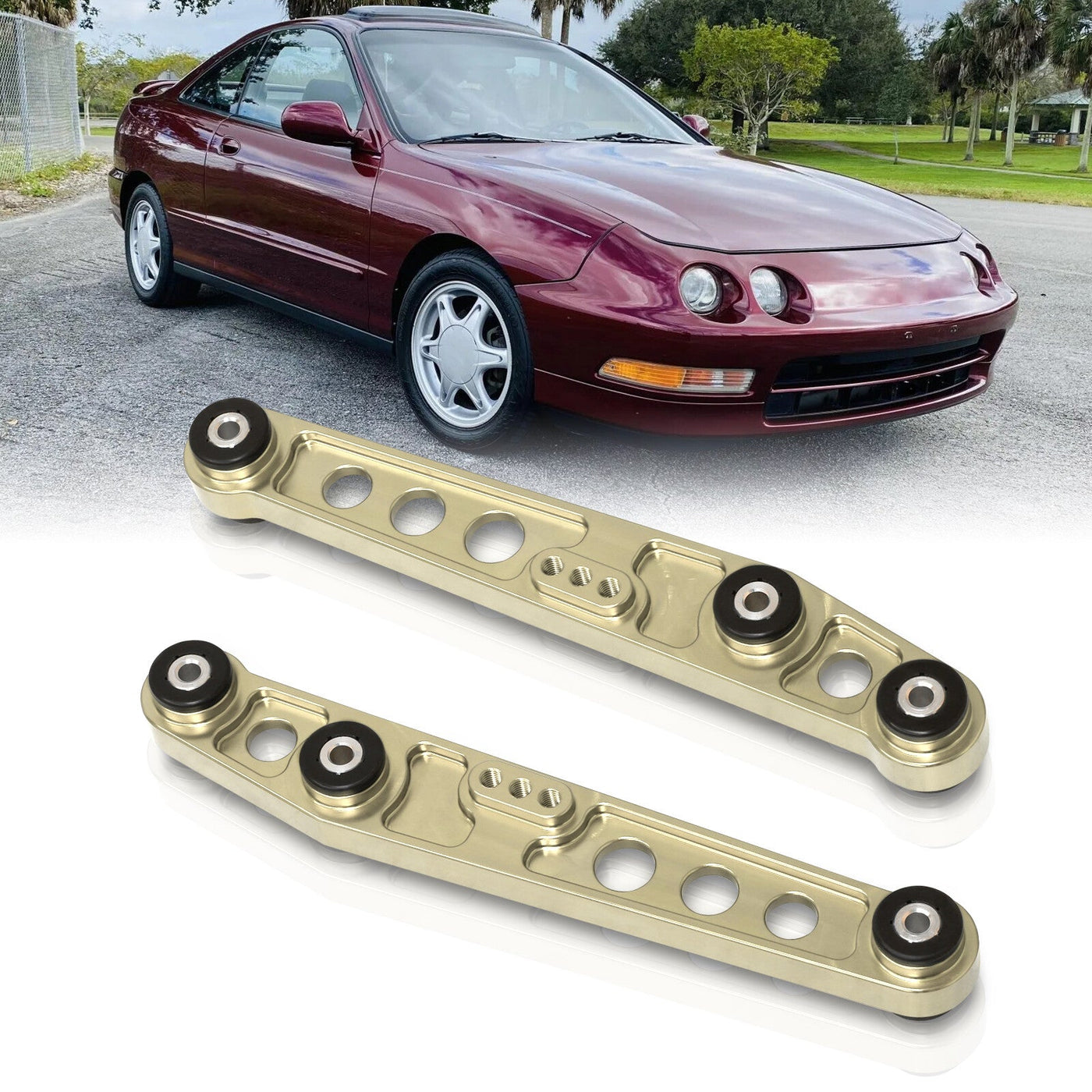 Acura Integra 1994-2001 / Honda Civic 1988-1995 / CRX 1988-1991 / Del Sol 1993-1997 Rear Lower Control Arms 24K Gold