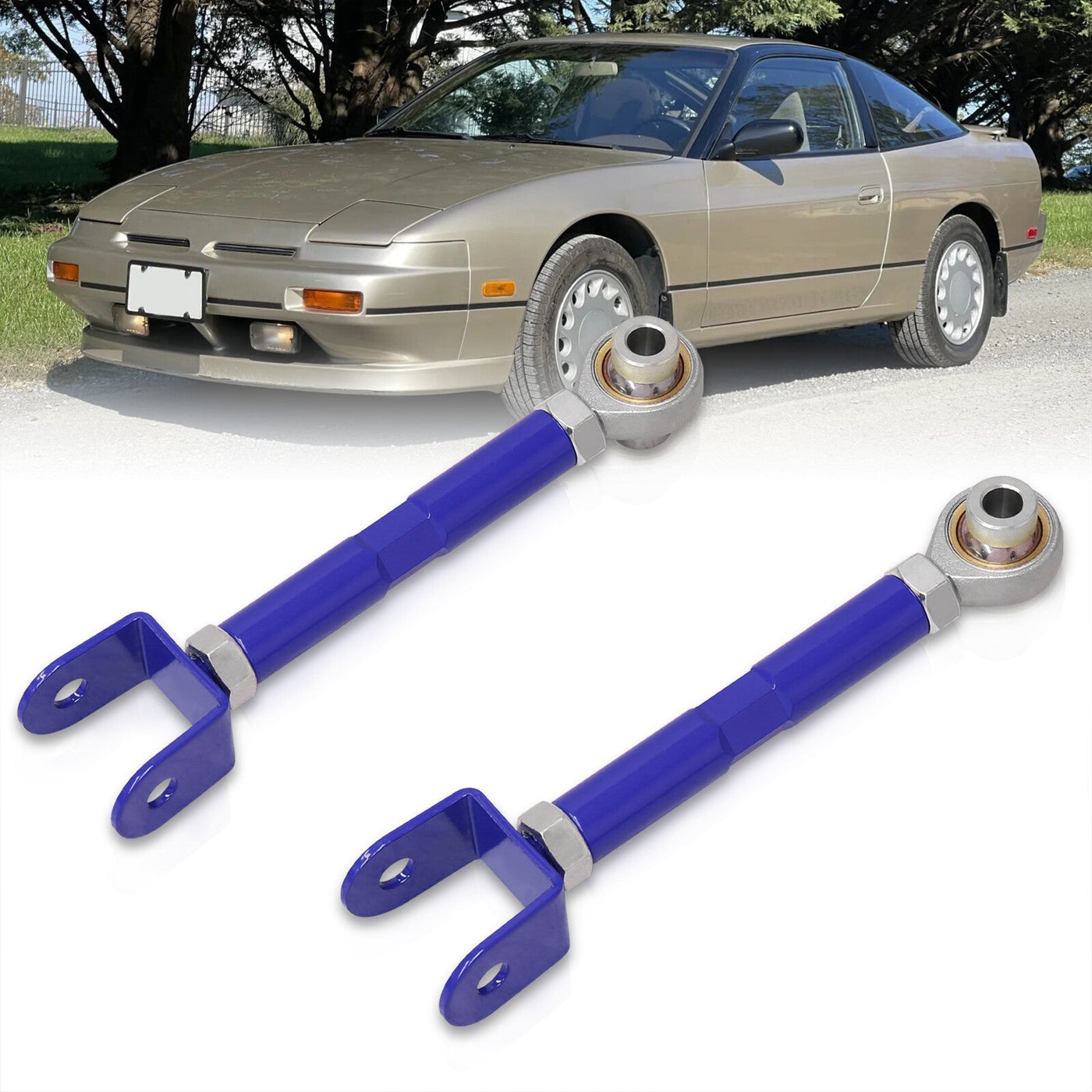 Nissan 240SX S13 S14 1989-1998 / 300ZX Z32 1990-1996 Rear Lower Adjustable Traction Control Arms Blue