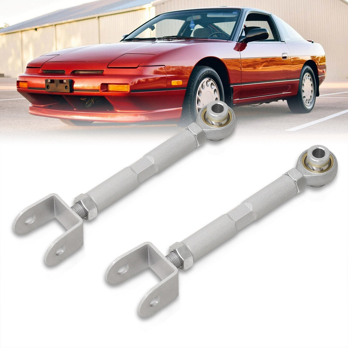 Nissan 240SX S13 S14 1989-1998 / 300ZX Z32 1990-1996 Rear Lower Adjustable Traction Control Arms Silver