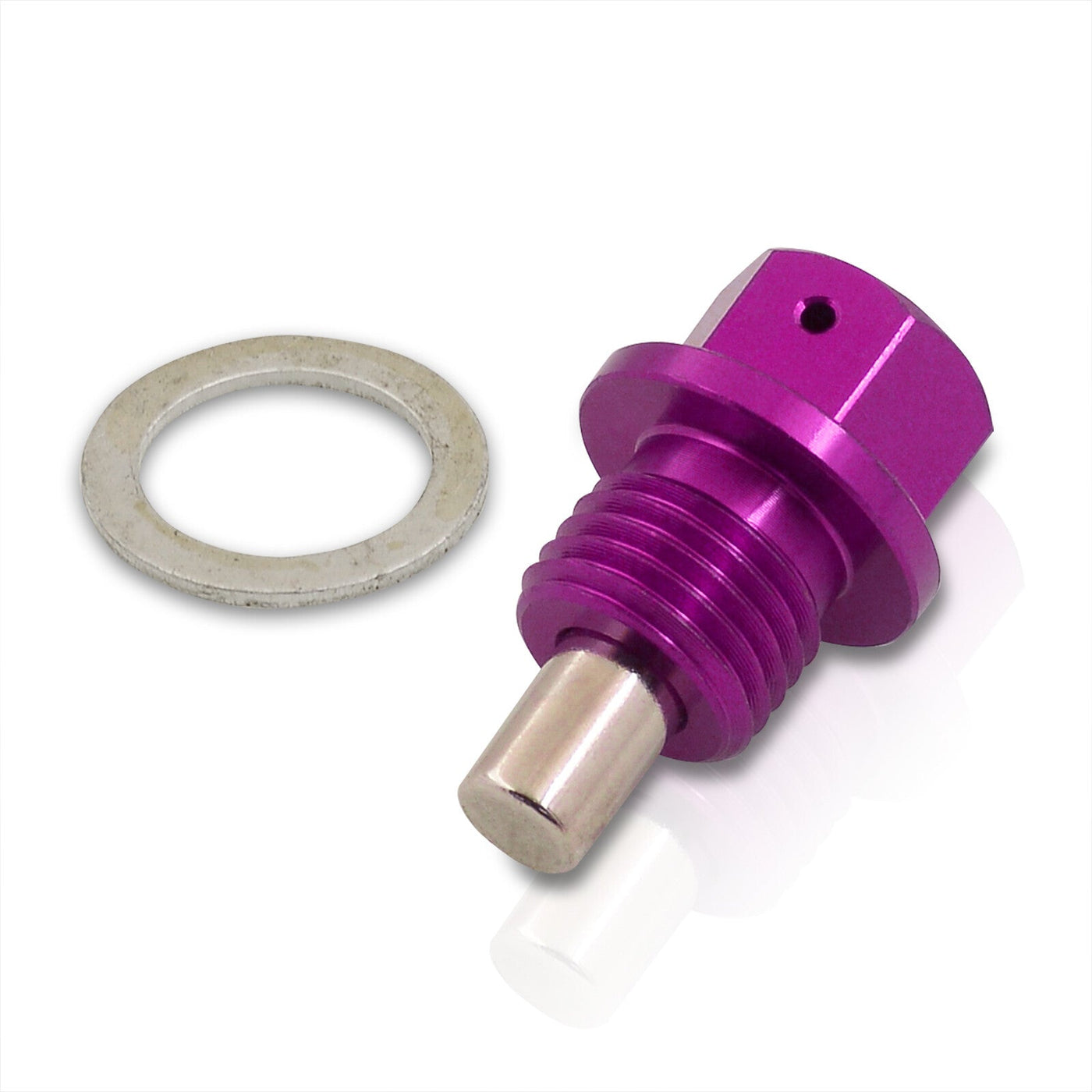 Oil Pan Magnetic Bolt with Gasket M14 x 1.5 Purple for Acura/Dodge/Ford/Honda/Hyundai/Izuzu/Jeep/Kia/Mazda/Mitsubishi