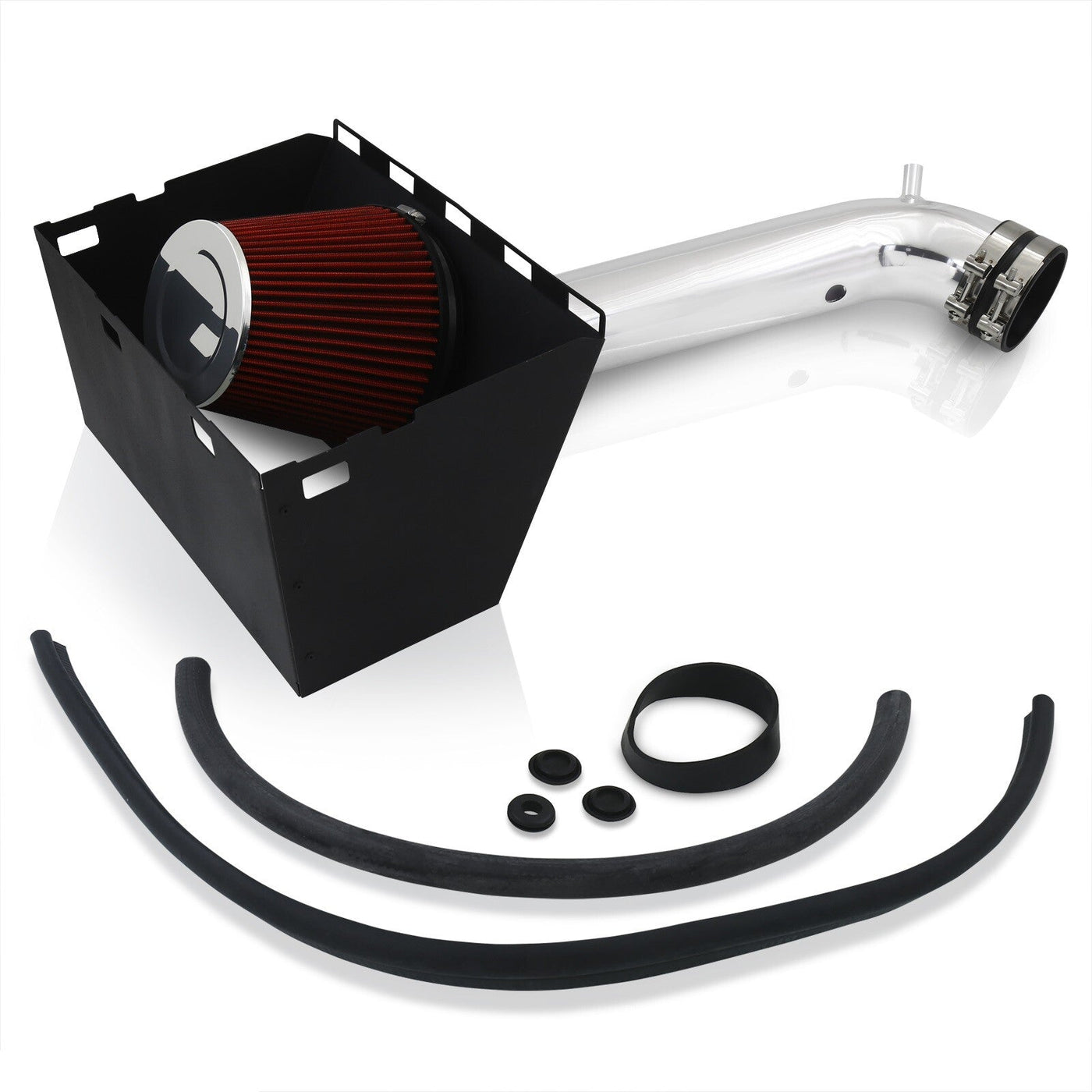 Dodge Ram 1500 2500 3500 4.7L 5.7L V8 2002-2008 Cold Air Intake Polished + Heat Shield