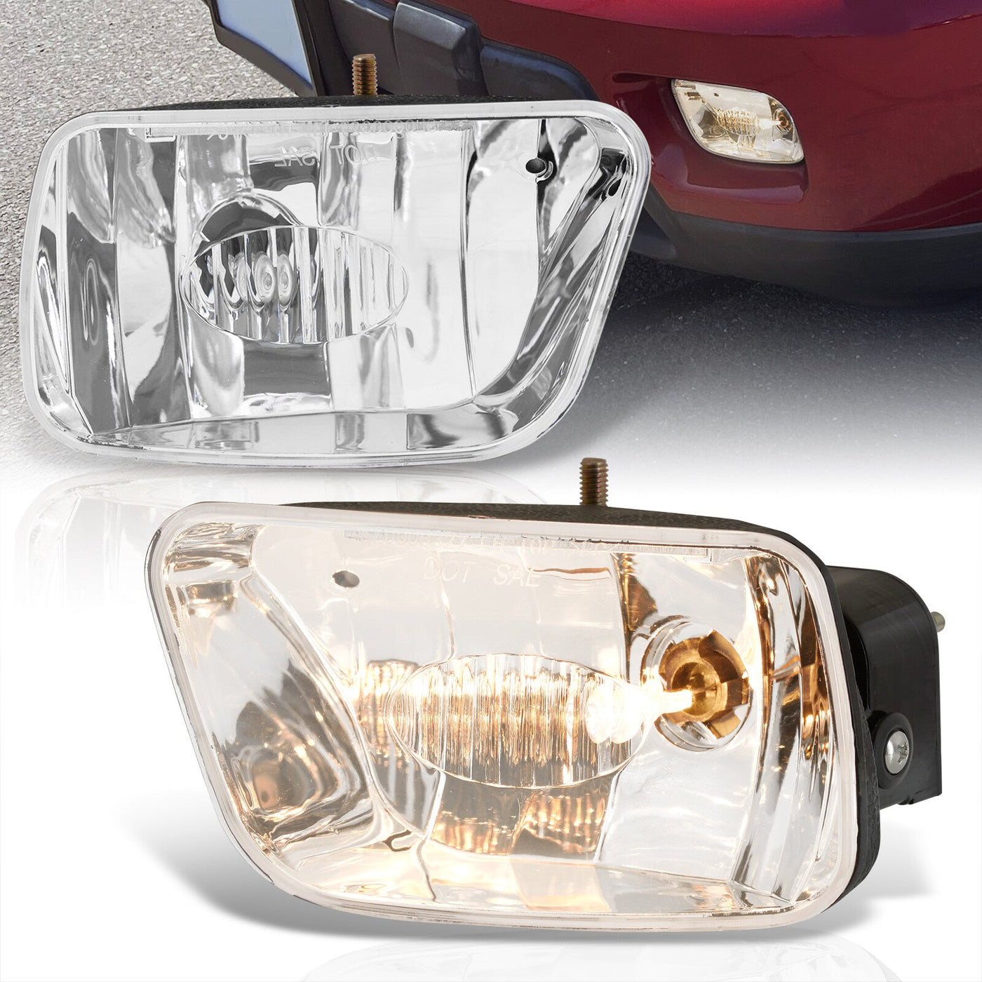 Chevrolet Trailblazer 2002-2009 Front Fog Lights Clear Len (No Switch & Wiring Harness)