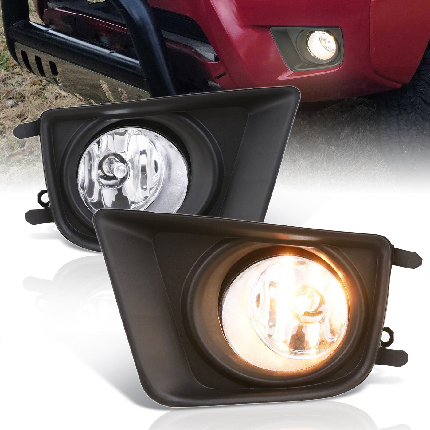 Toyota Tacoma 2012-2015 Front Fog Lights Clear Len (Includes Switch & Wiring Harness)