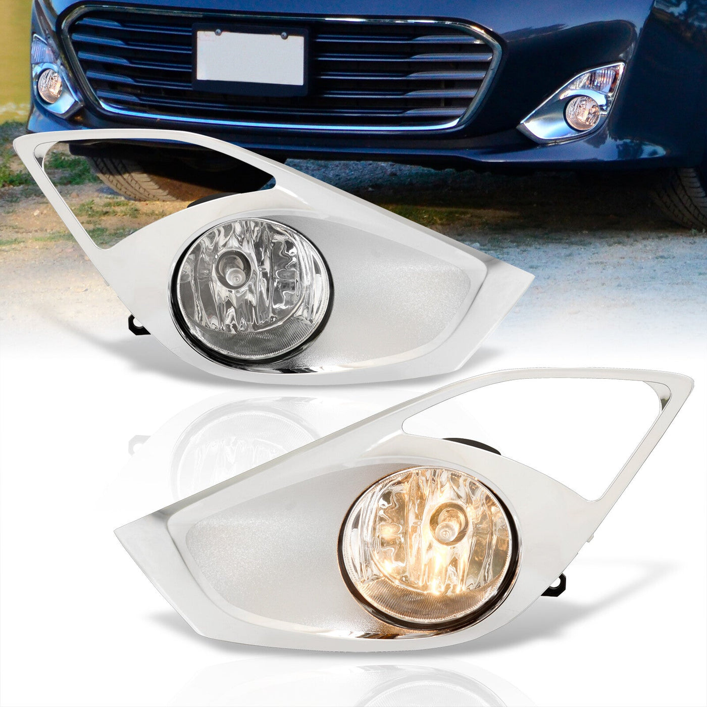 Toyota Avalon 2013-2015 Front Fog Lights Clear Len (Includes Switch & Wiring Harness)