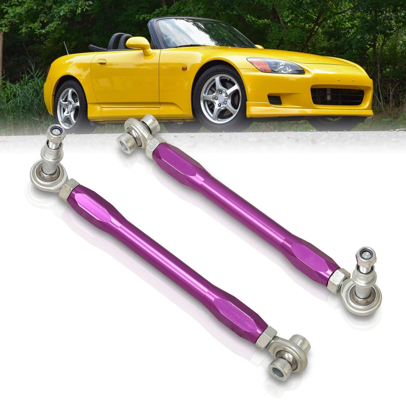 Honda S2000 2000-2009 Rear Lower Adjustable Toe Control Arms Purple