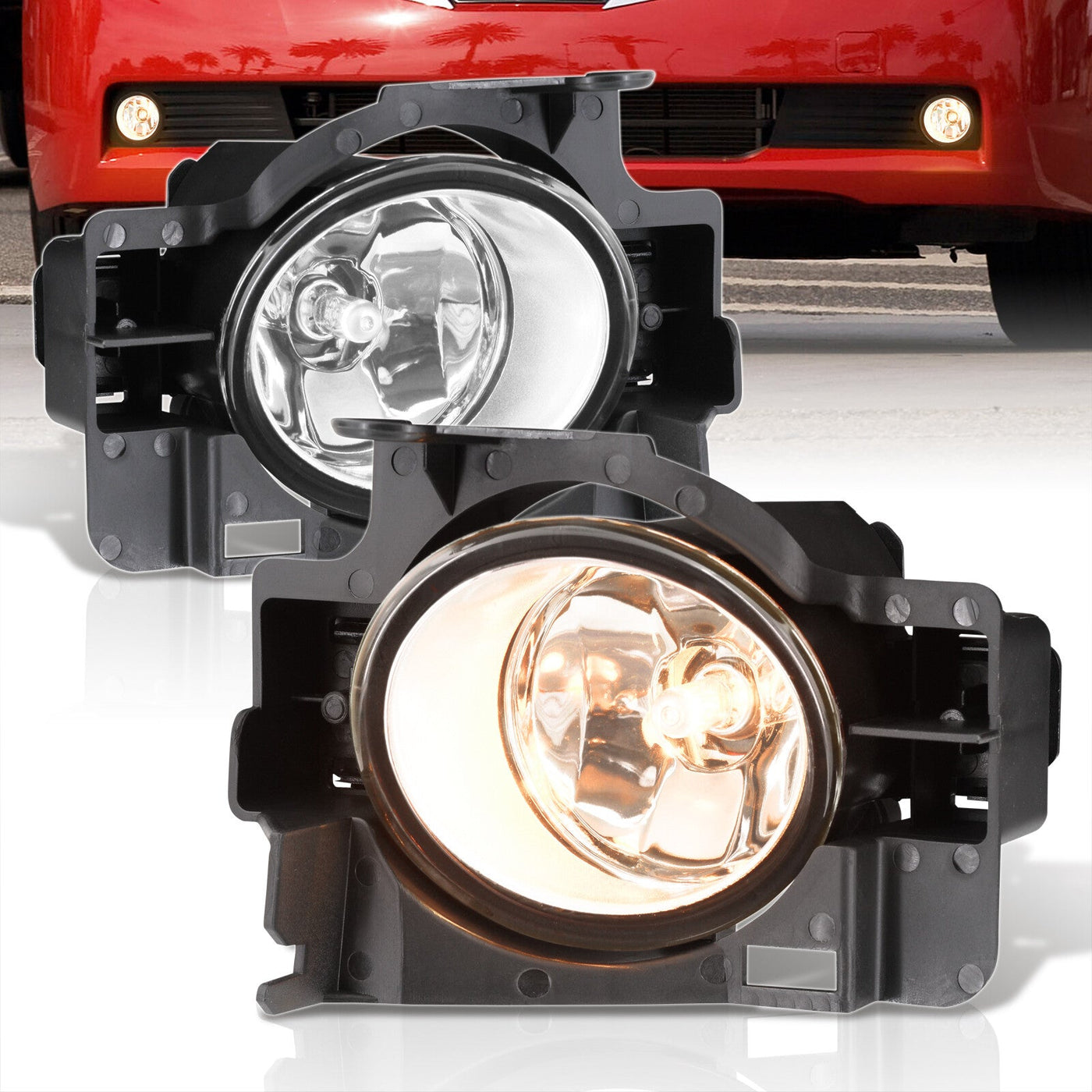 Nissan Altima 2DR 2008-2012 Front Fog Lights Clear Len (Includes Switch & Wiring Harness)