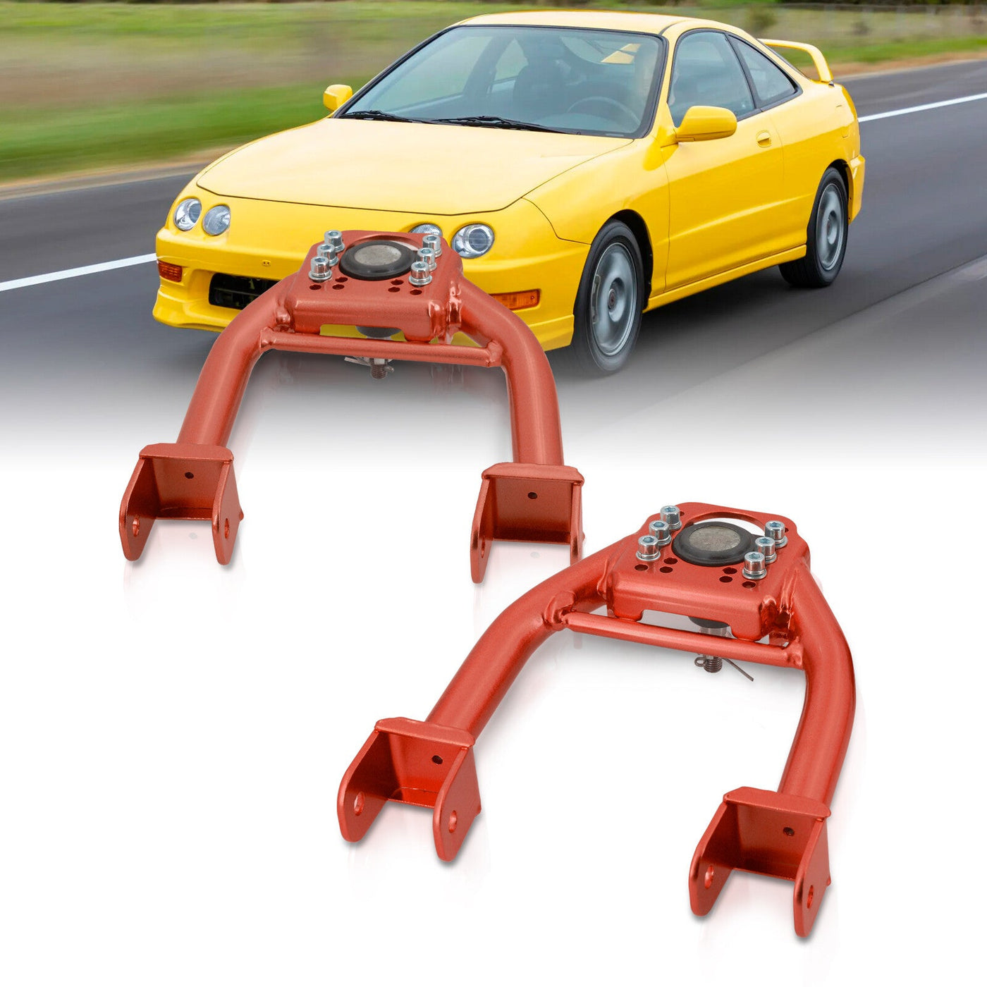 Acura Integra 1994-2001 / Honda Civic 1992-1995 / Del Sol 1993-1997 Front Upper Tubular Control Arms Camber Kit Red