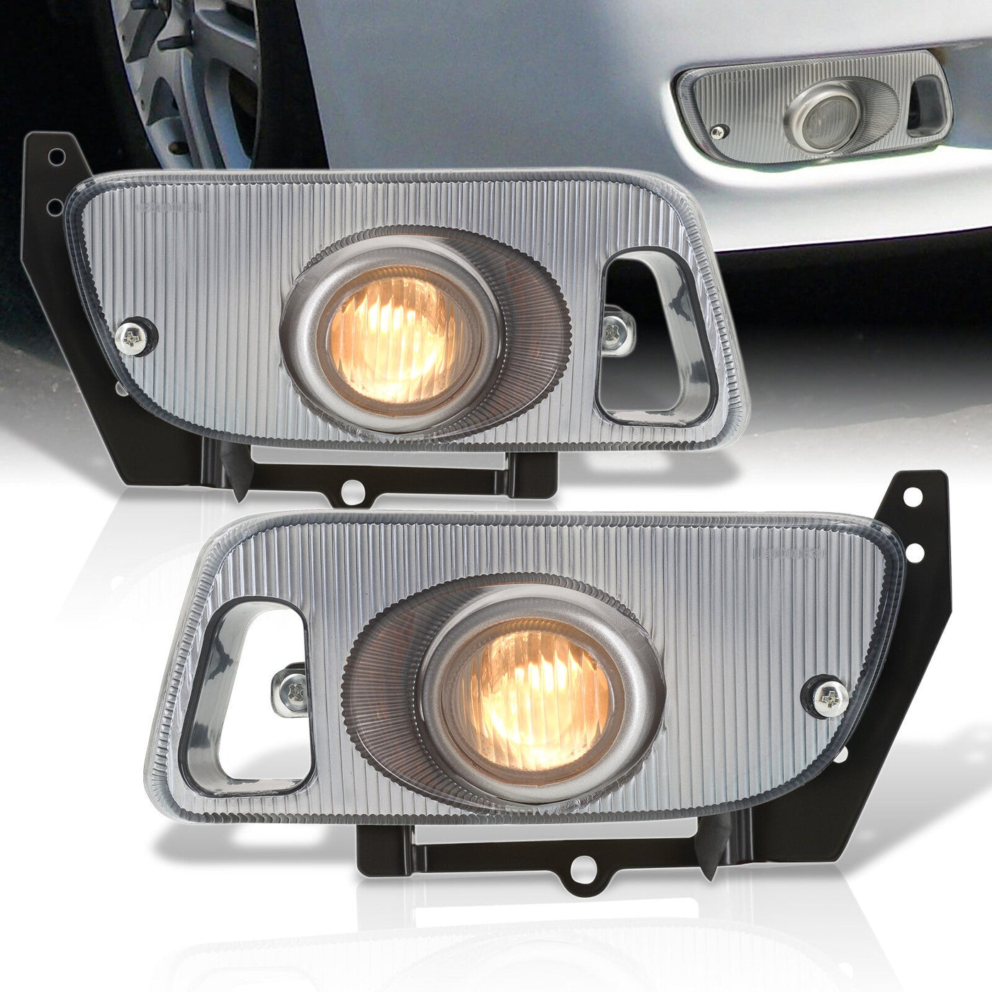 Honda Civic 2/3 Door 1992-1995 Front Fog Lights Clean Len (Includes Switch & Wiring Harness)