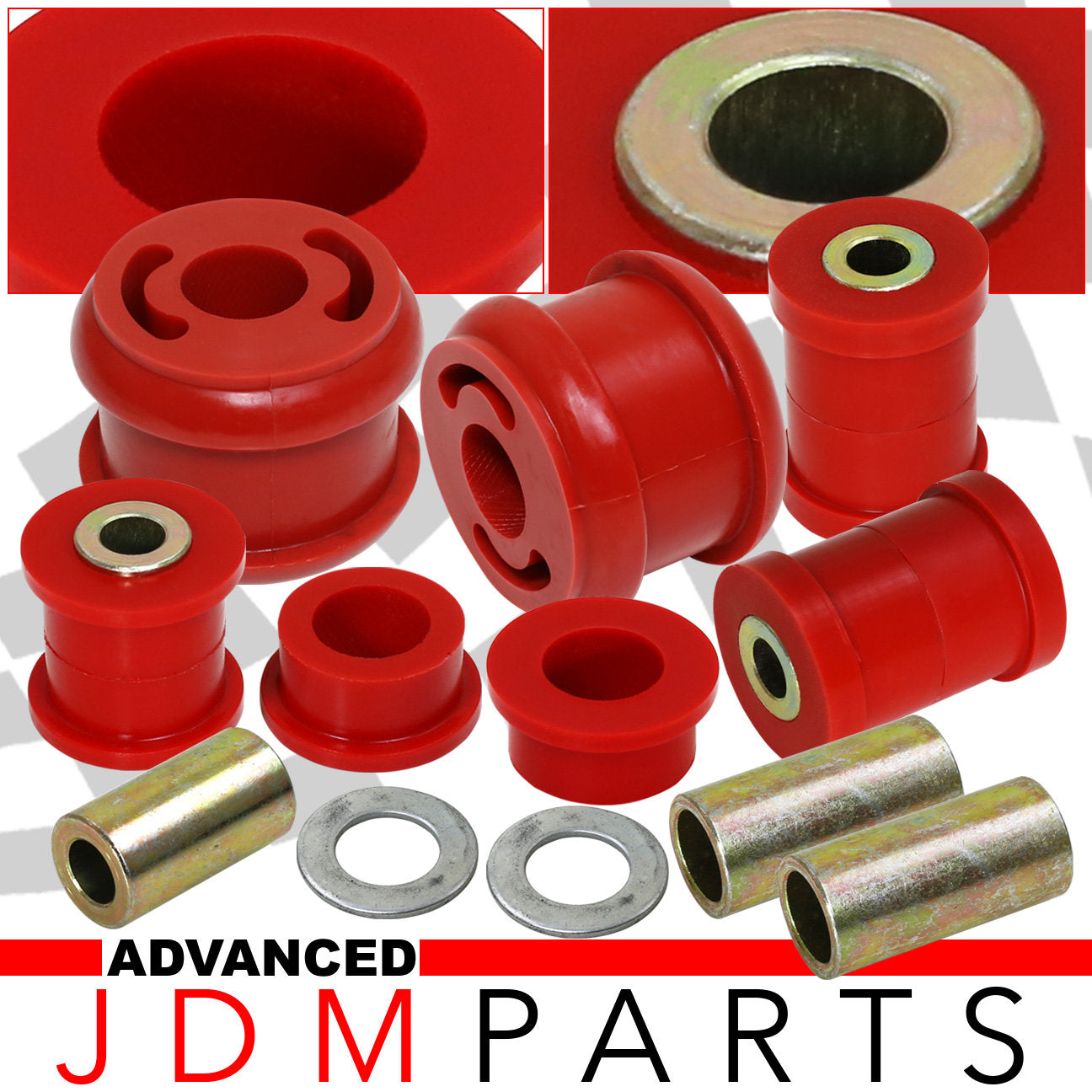 Subaru Impreza WRX 2008-2013 Front Rear Lower Control Arm Bushing Upgrade Red Polyurethane