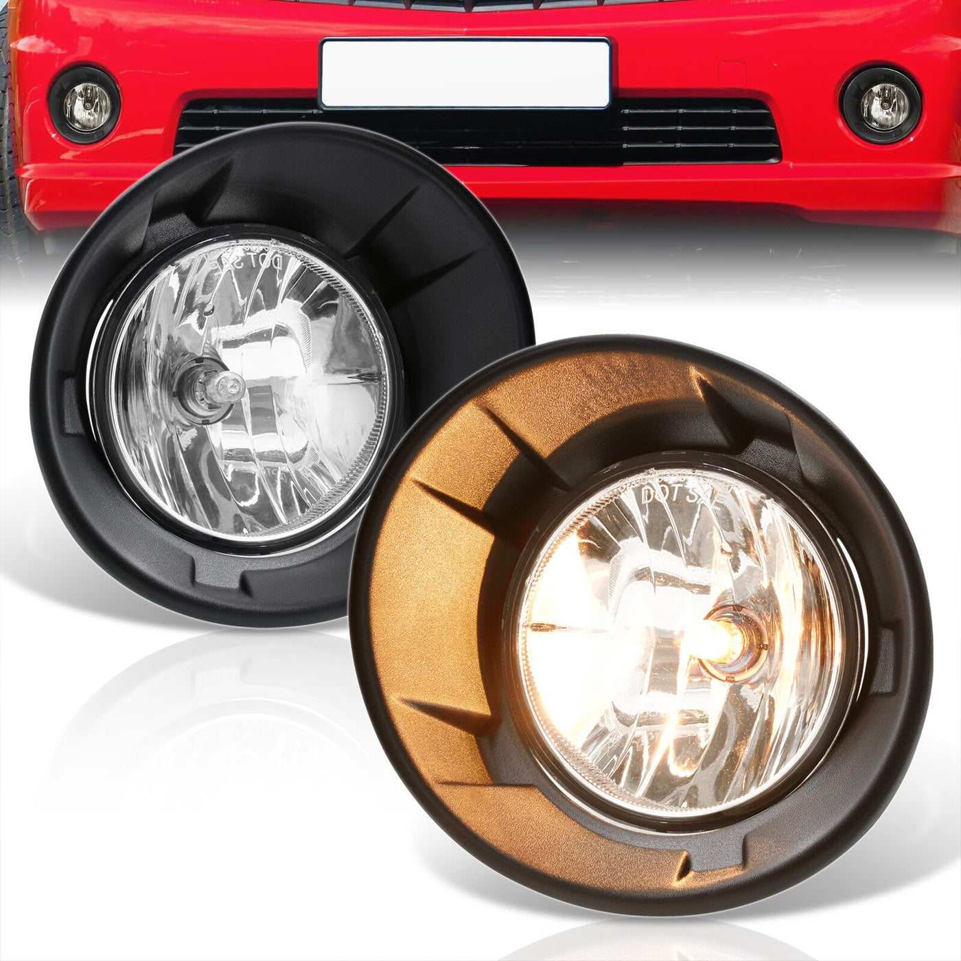 Chevrolet Camaro 2010-2013 Front Fog Lights Clear Len (Includes Switch & Wiring Harness)