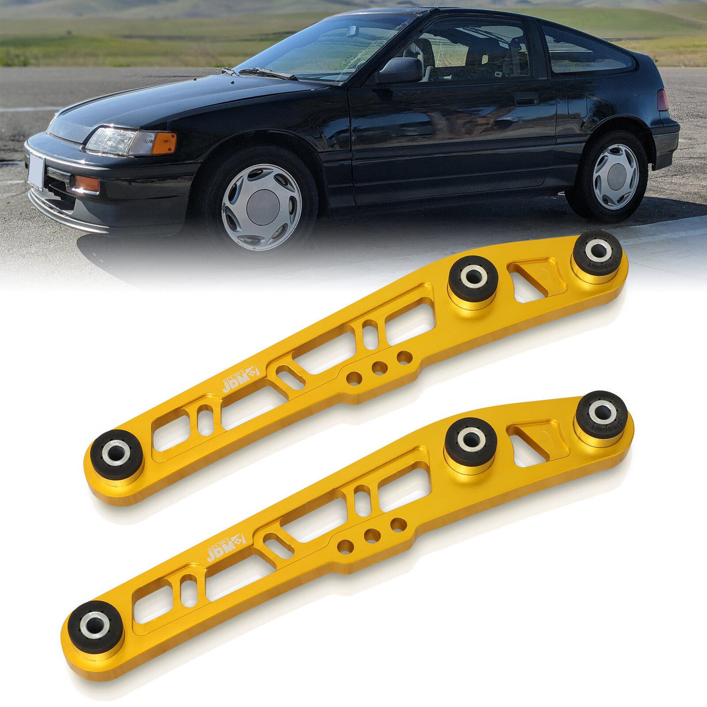 JDM Sport Acura Integra 1994-2001 / Honda Civic 1988-1995 / CRX 1988-1991 / Del Sol 1993-1997 Rear Lower Control Arms Gold with Black Bushings