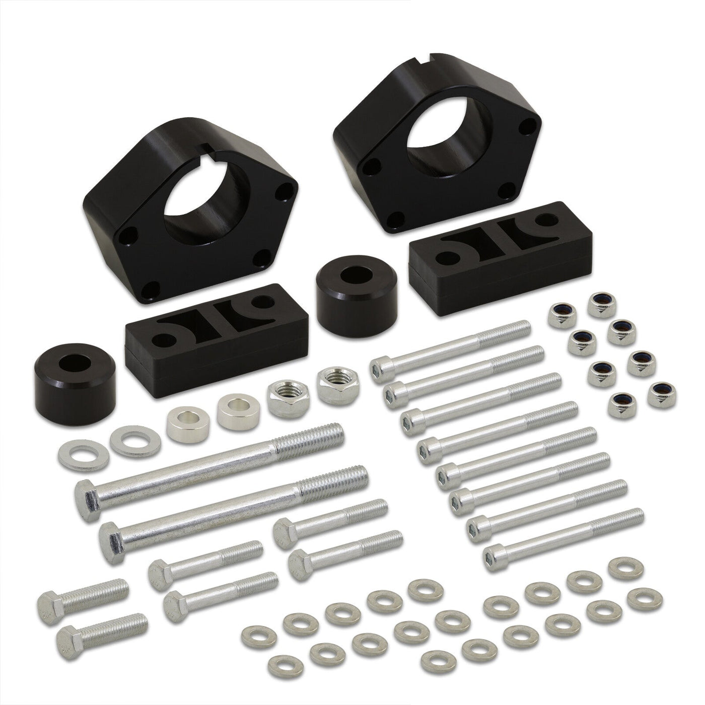 Toyota 4Runner 1984-1995 IFS 4WD 2.5" Front Leveling Lift Kit Black + Differential Drop & Sway Bar Drop Brackets