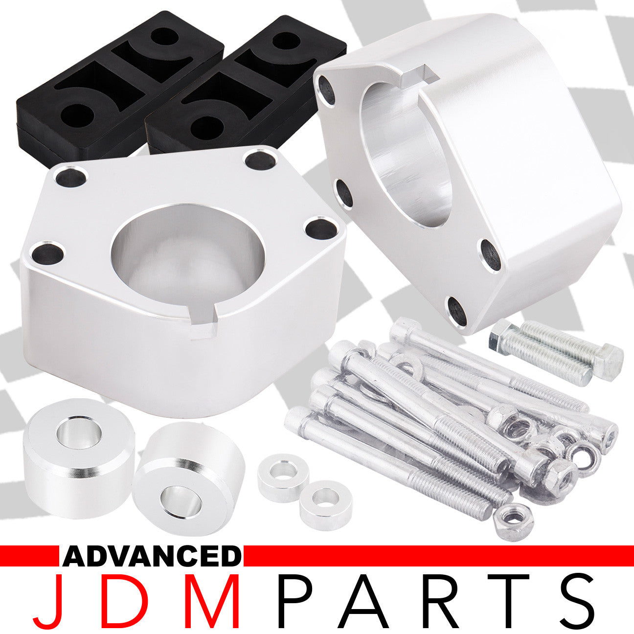 Toyota 4Runner 1984-1995 IFS 4WD 2.5" Front Leveling Lift Kit Silver + Differential Drop & Sway Bar Drop Brackets