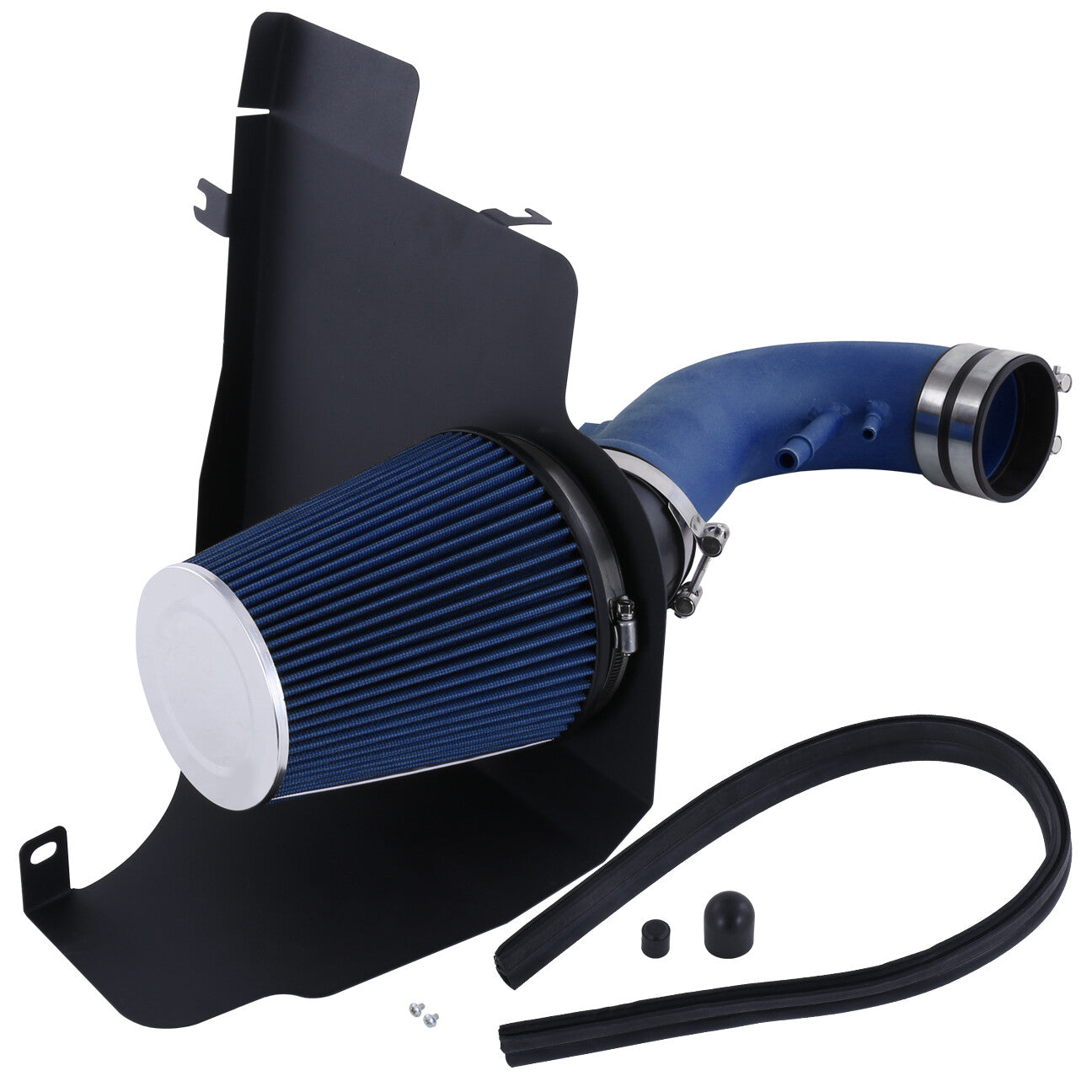 Ford Mustang 5.0L V8 2011-2014 Cold Air Intake Blue + Heat Shield