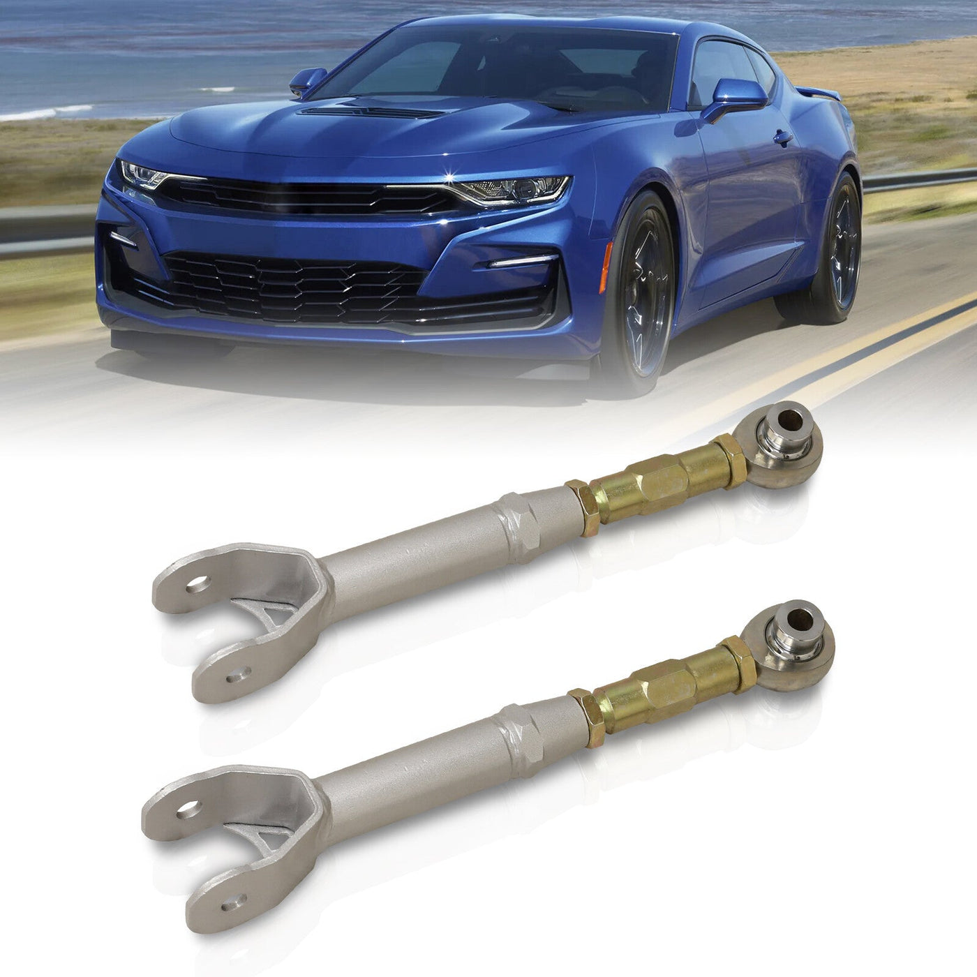 Chevrolet Camaro 2016-2022 Rear Upper Adjustable Control Arms Silver